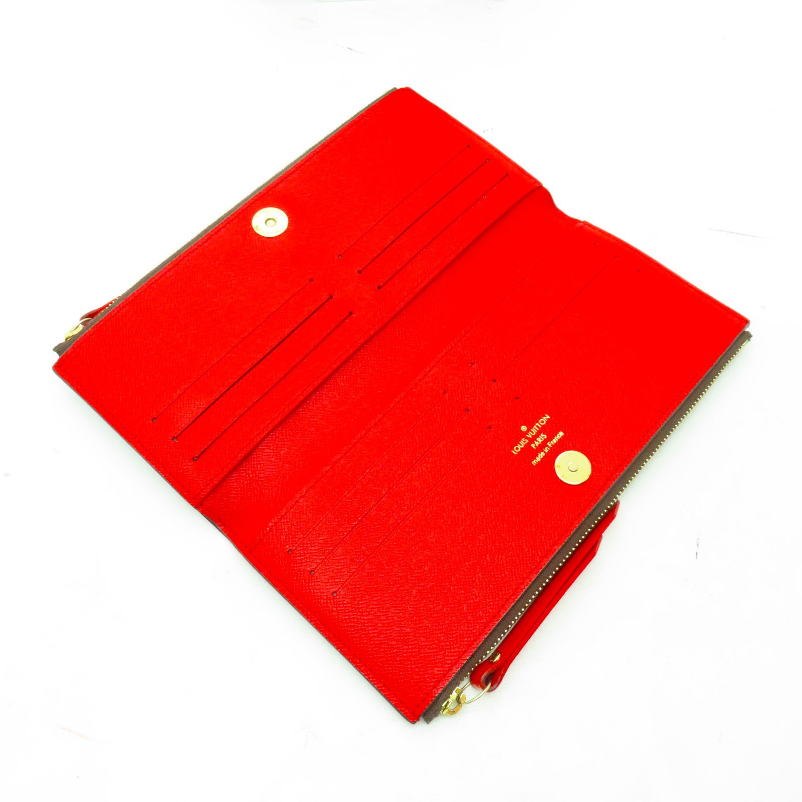 LOUIS VUITTON Monogram Adele金扣長錢包紅色