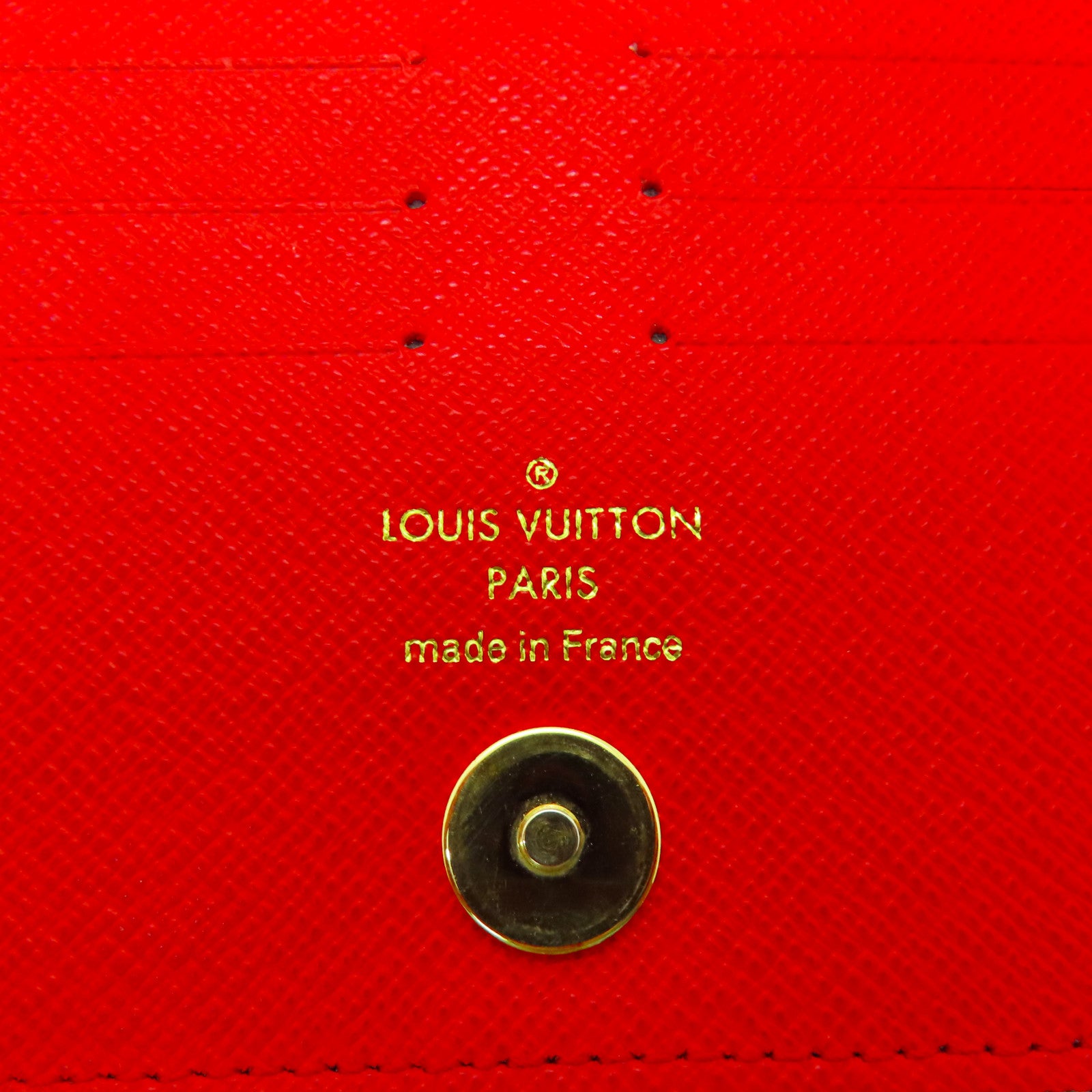 LOUIS VUITTON Monogram Adele金扣長錢包紅色