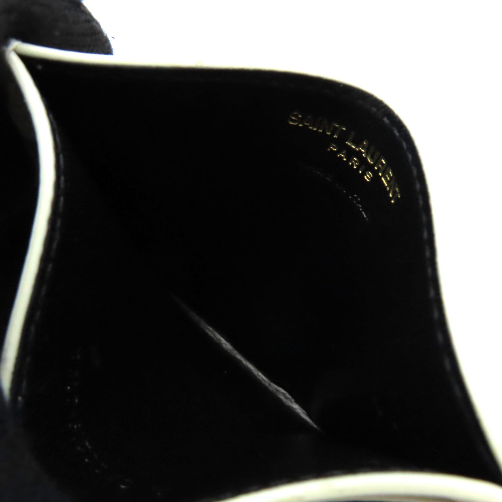 SAINT LAURENT 牛皮皮革Card Case卡片套米白色
