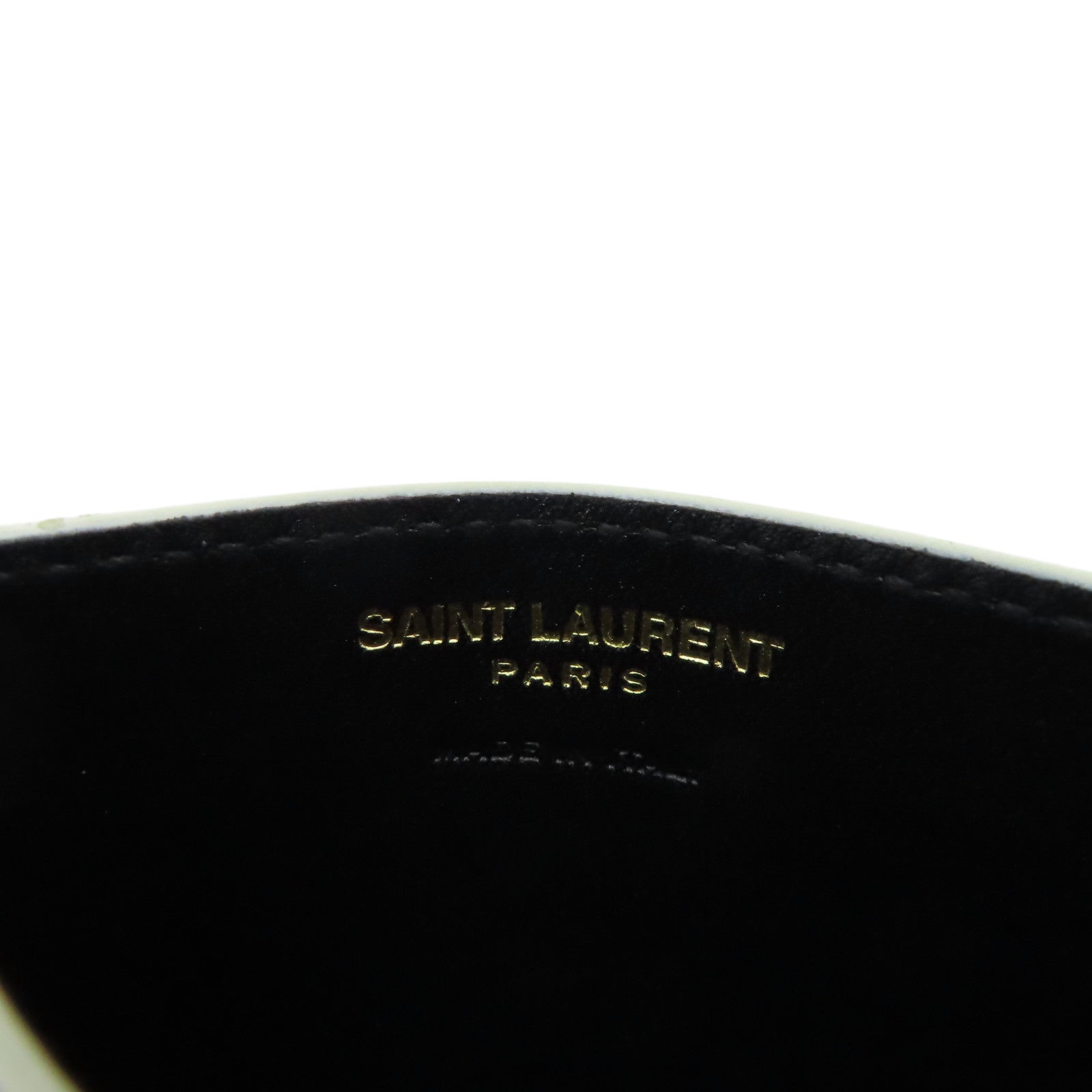 SAINT LAURENT 牛皮皮革Card Case卡片套米白色