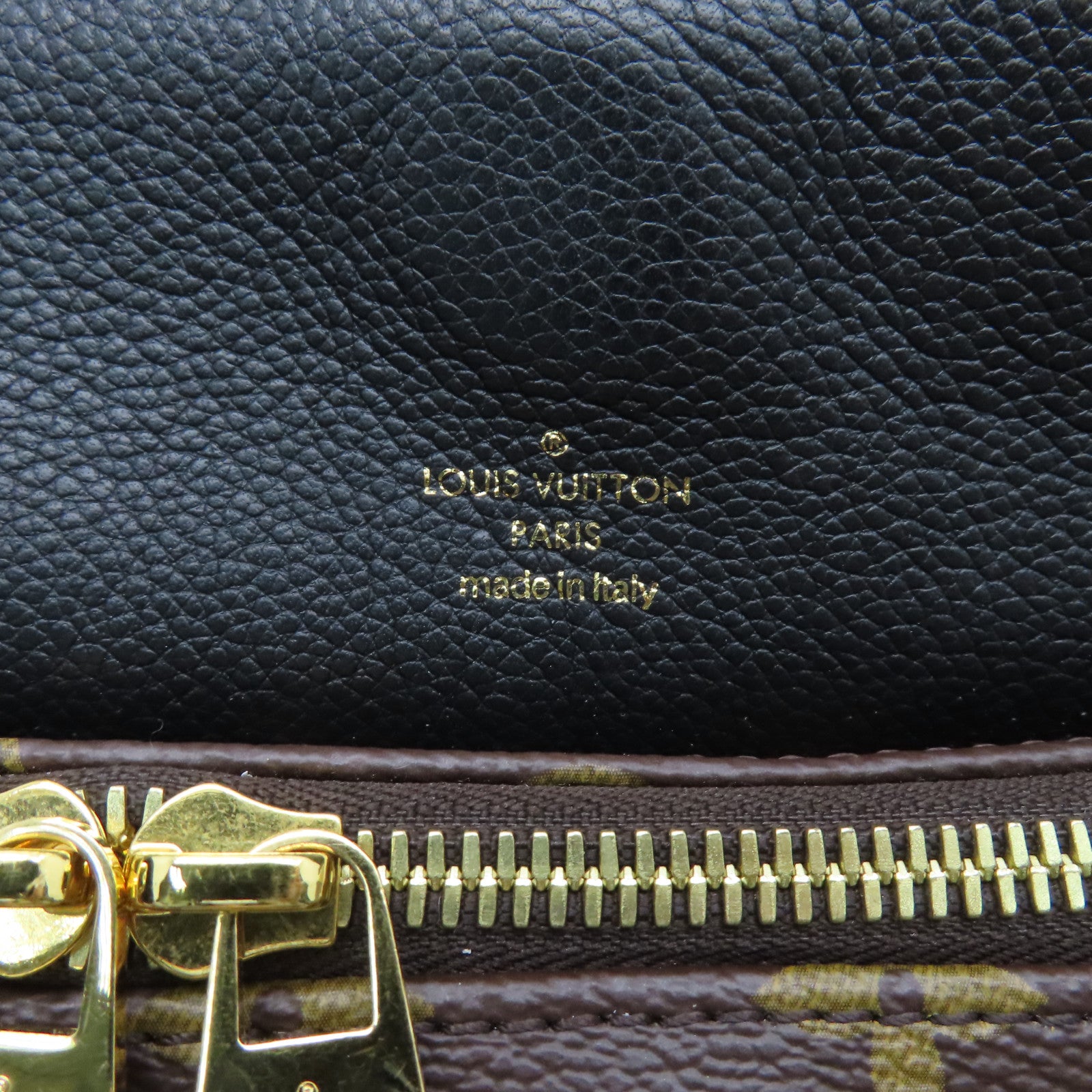LOUIS VUITTON Monogram Manhattan金扣手挽袋啡色