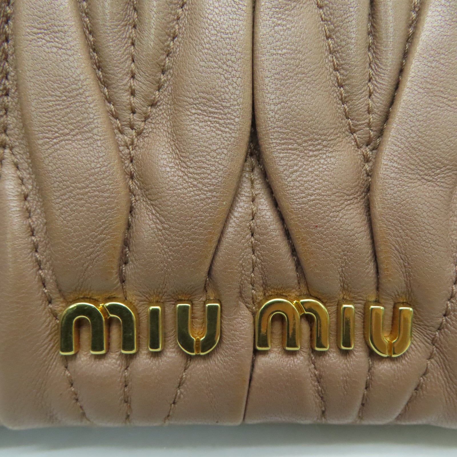 Miu Miu Calfskin Leather Clutch Bag Gold Buckle Clutch Dark Pink