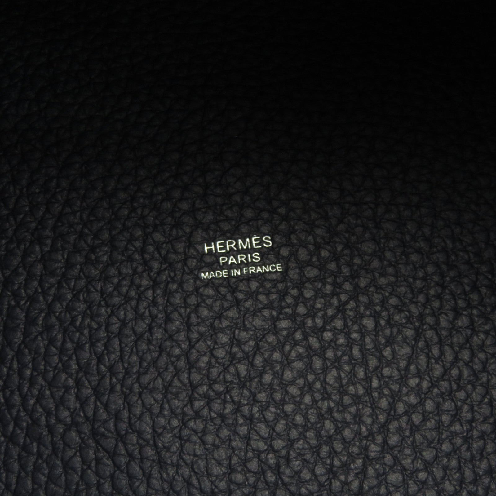 HERMES Swift Leather Picotin MM Tote Bag Silver Buckle Handle Bag Bleu Nuit/Bleu Frace Blue