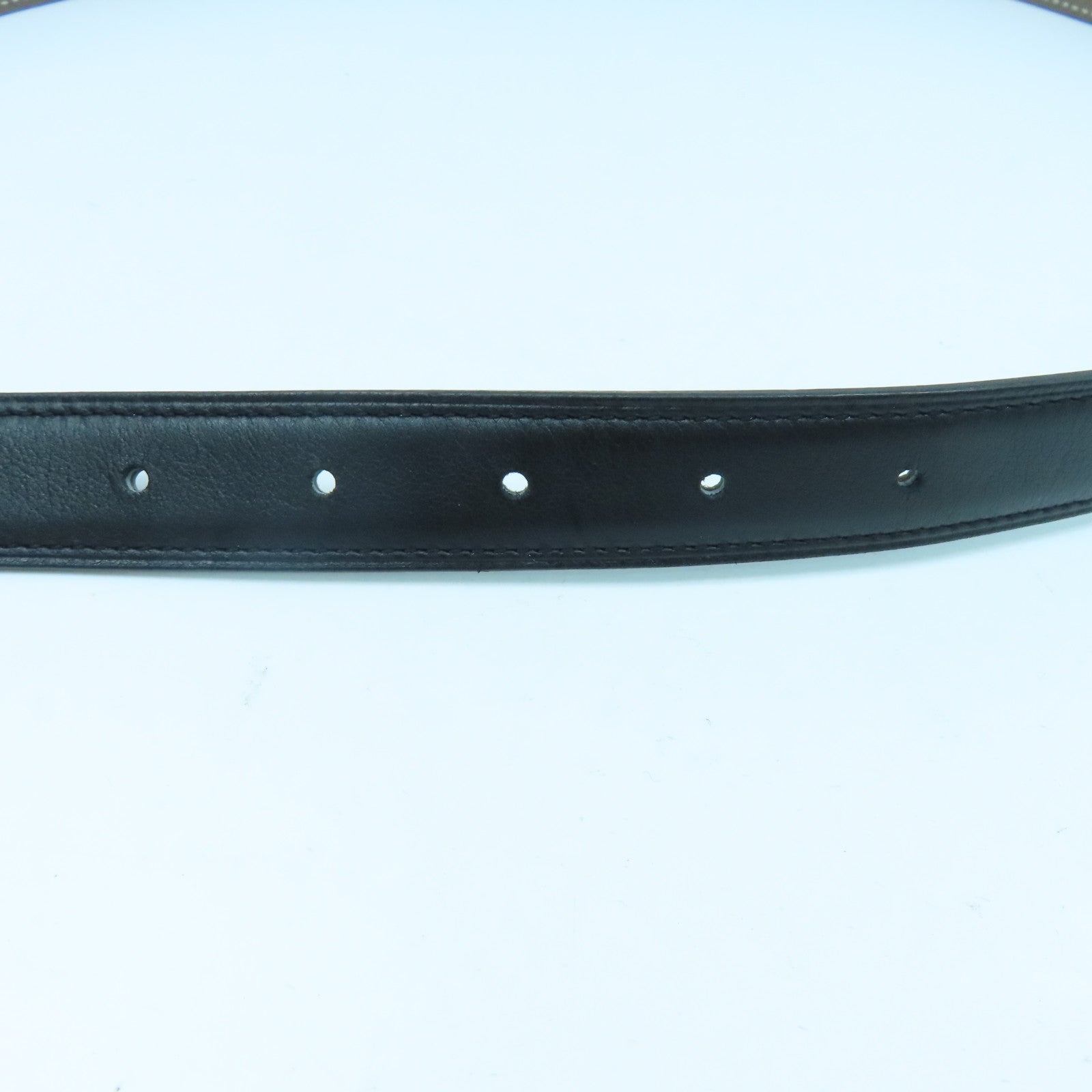 HERMES Epsom皮革/Swift皮革Collier De Chien金扣皮带Black/Etoupe黑色/杏色