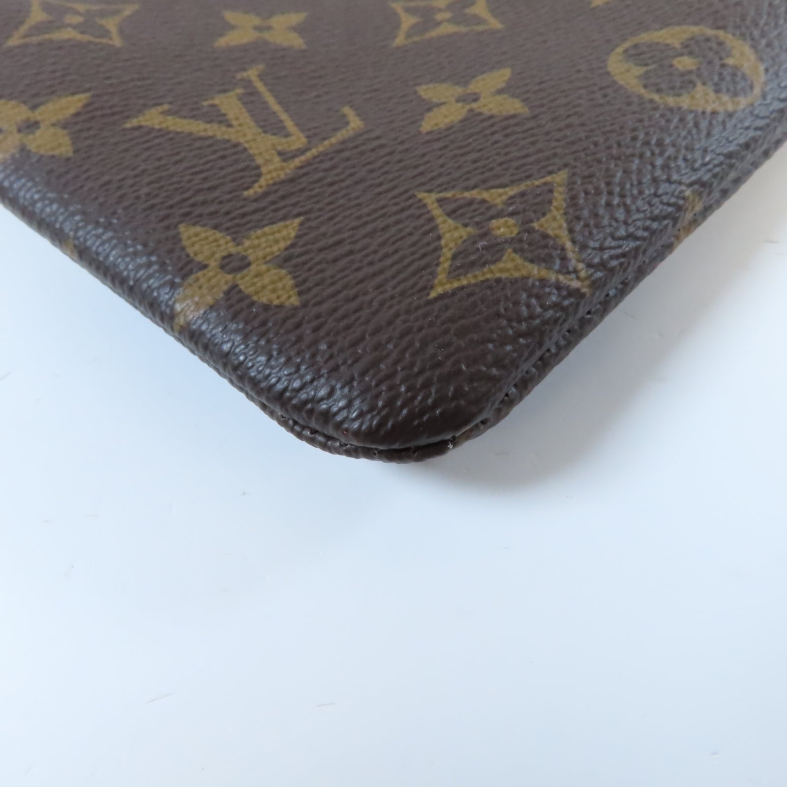 LOUIS VUITTON Monogram Daily Pouch金扣手拿包啡色/粉紅色
