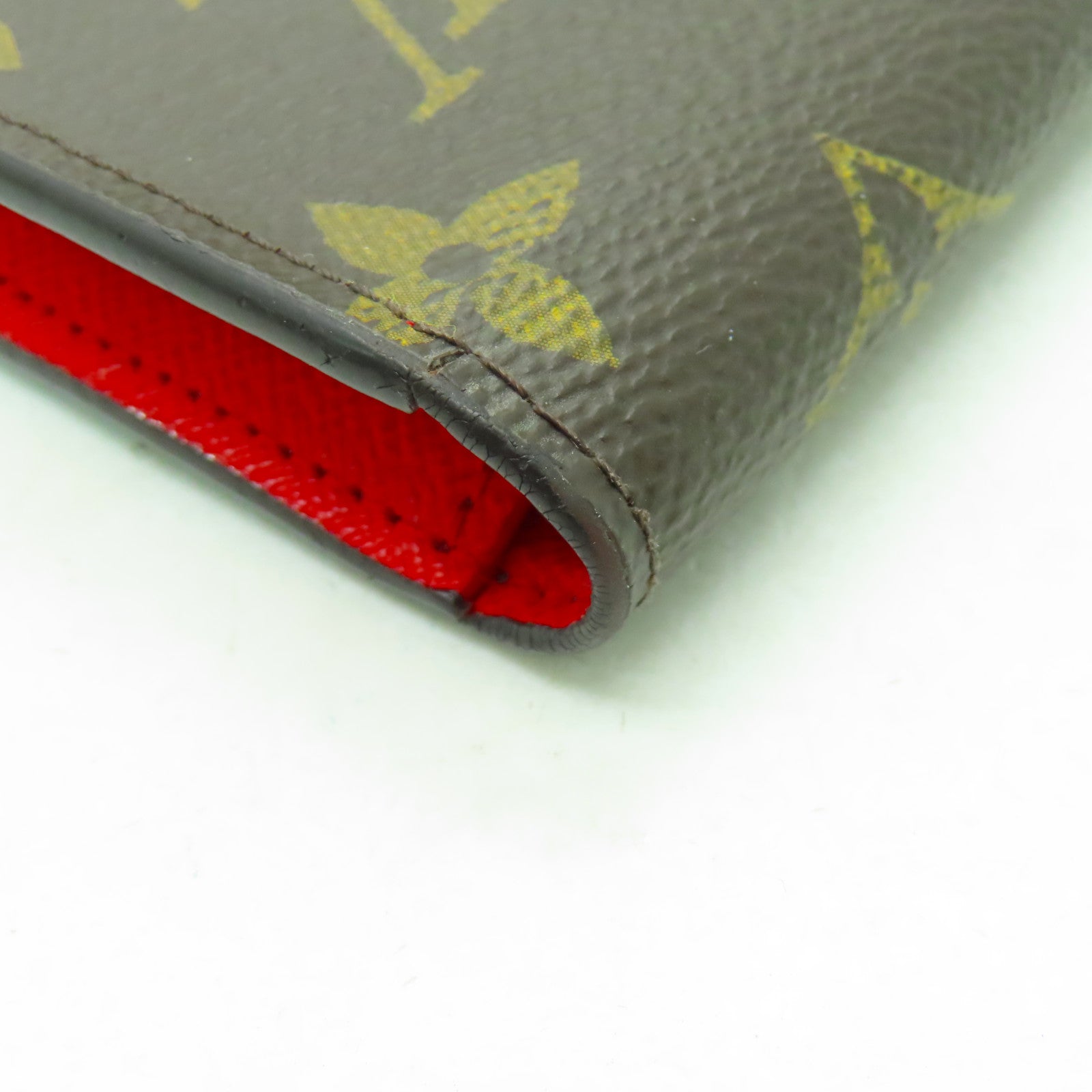 LOUIS VUITTON Monogram Adele金扣長錢包紅色