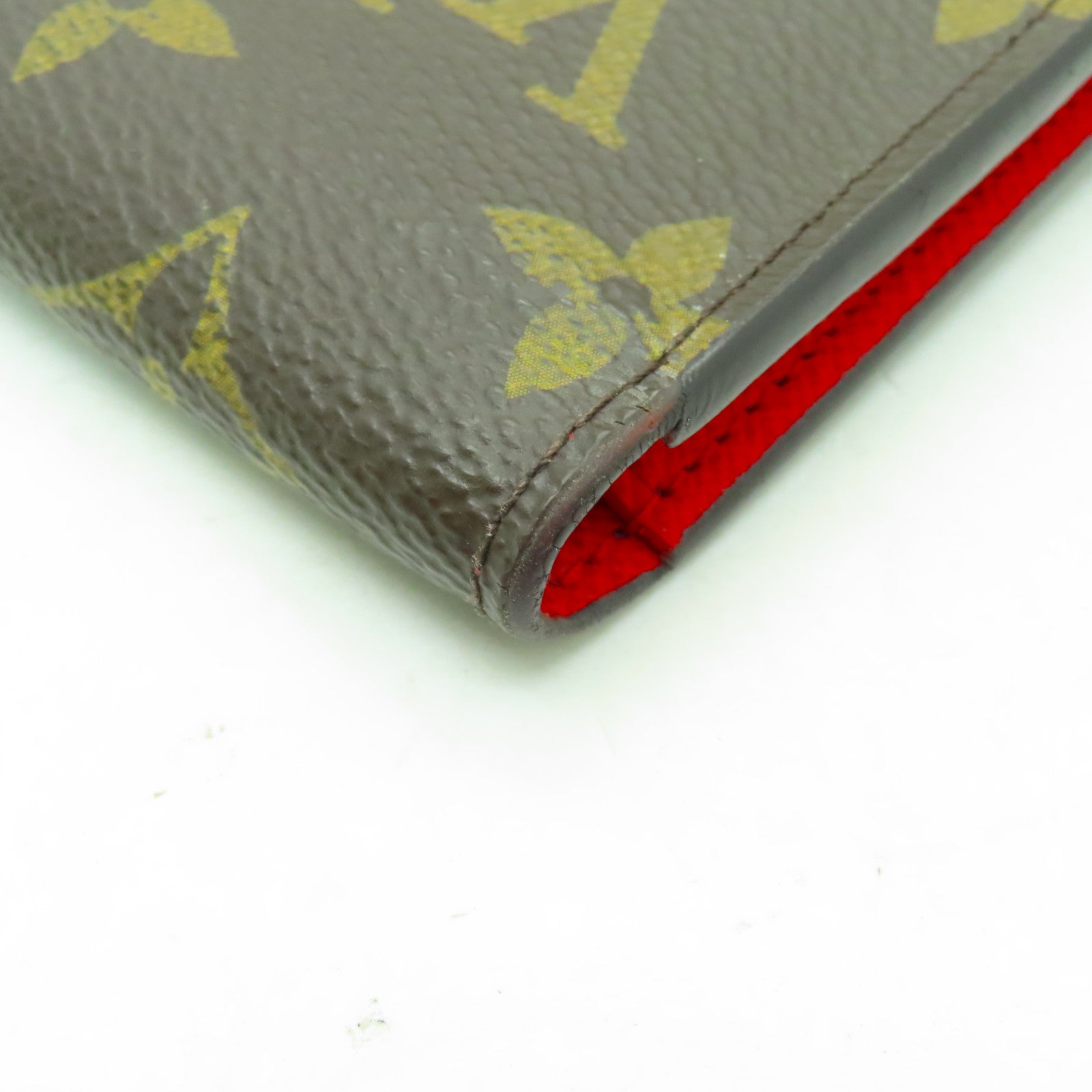 LOUIS VUITTON Monogram Adele金扣長錢包紅色