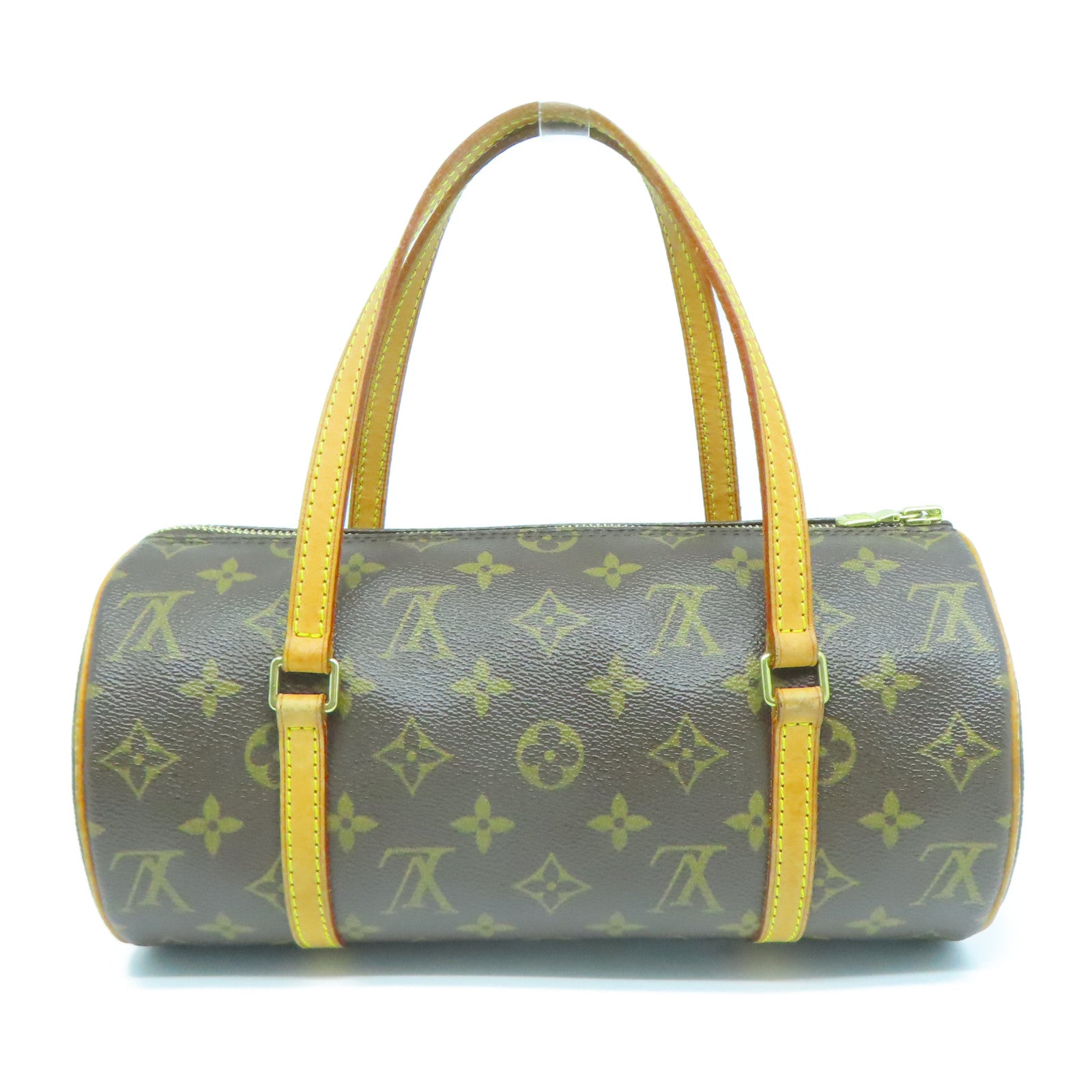 LOUIS VUITTON Monogram Papillon PM金扣手挽袋啡色