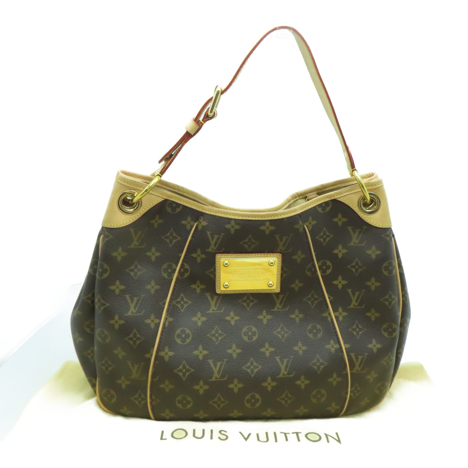 LOUIS VUITTON Monogram Galliera PM金扣肩背袋啡色