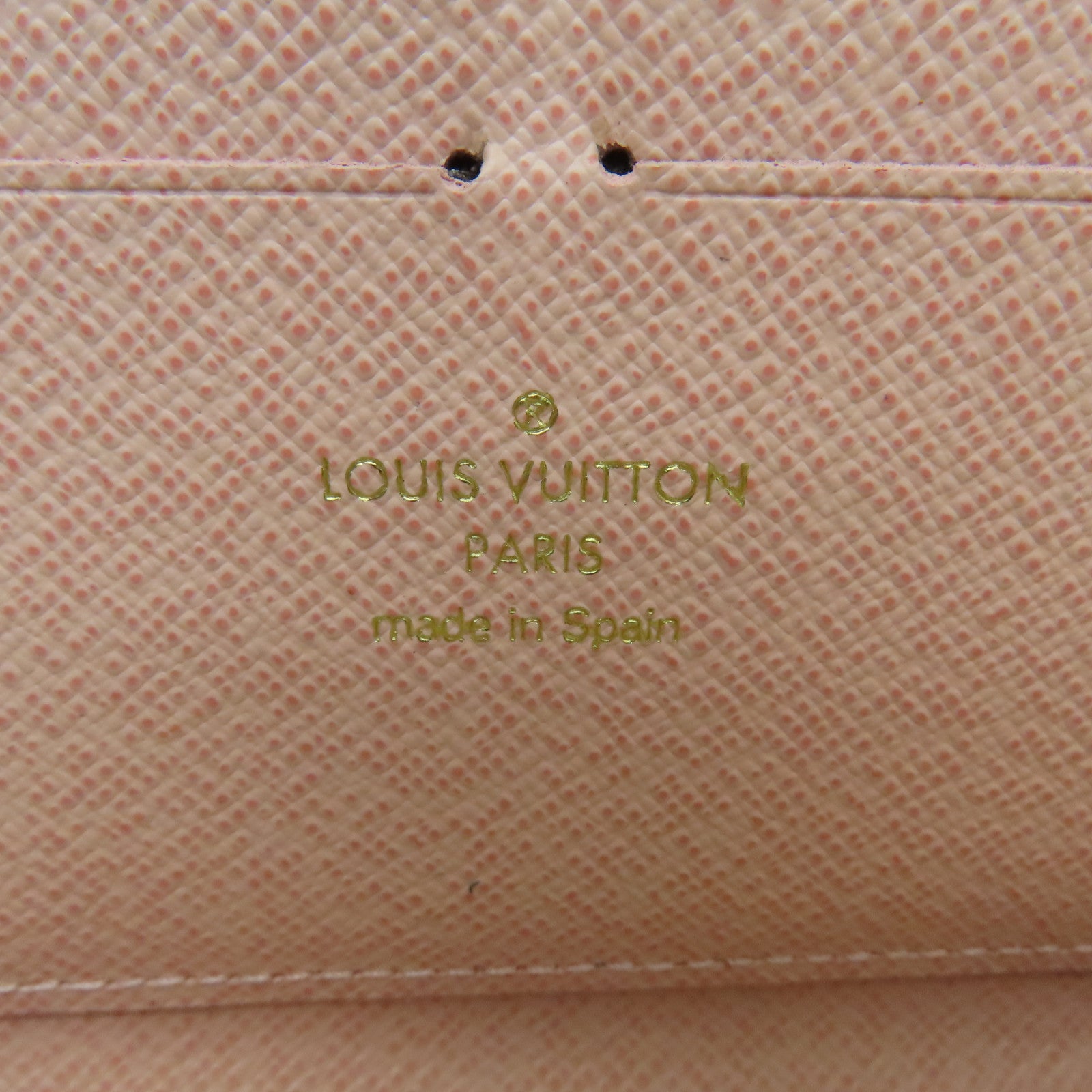 LOUIS VUITTON Damier Azur Clemence Wallet金扣長錢包白色