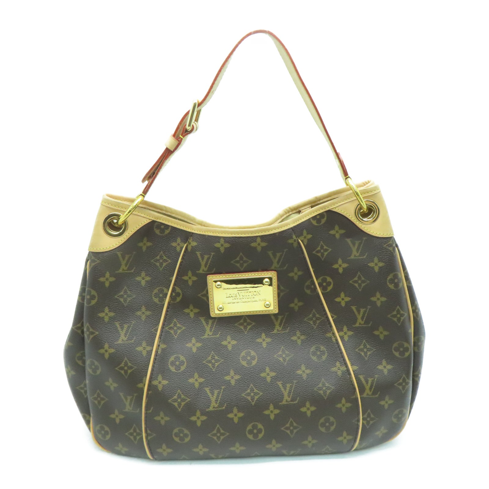 LOUIS VUITTON Monogram Galliera PM金扣肩背袋啡色