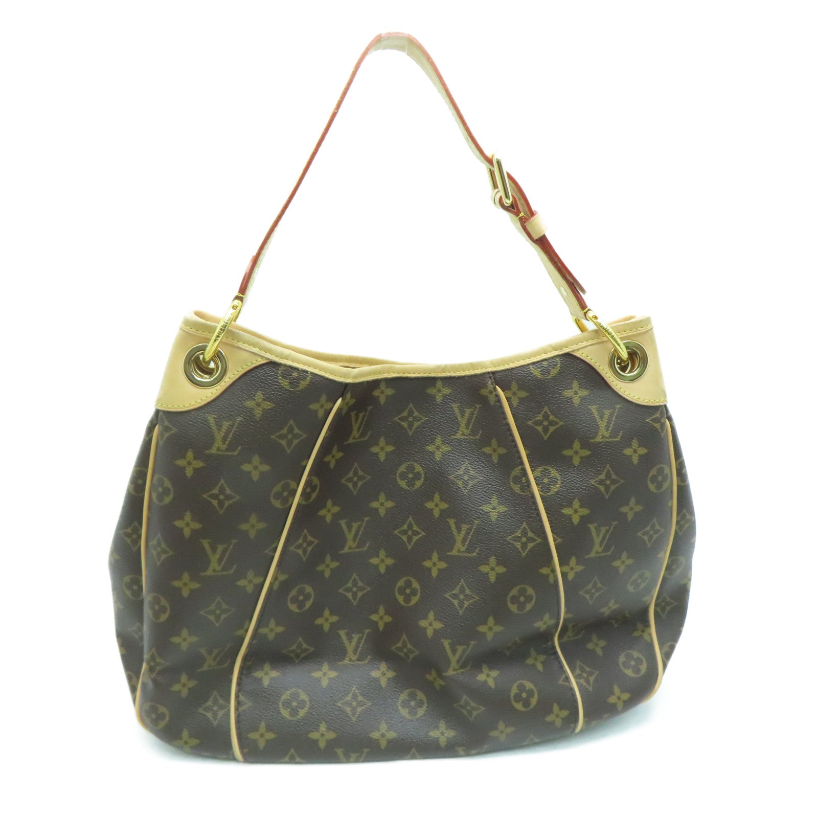 LOUIS VUITTON Monogram Galliera PM金扣肩背袋啡色
