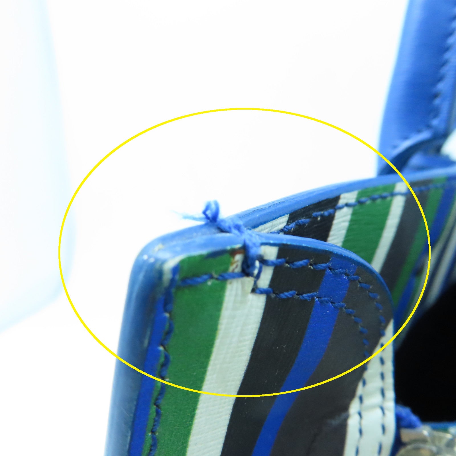 BALENCIAGA 牛皮皮革Papier A6 Zip銀扣手挽肩背兩用袋藍色