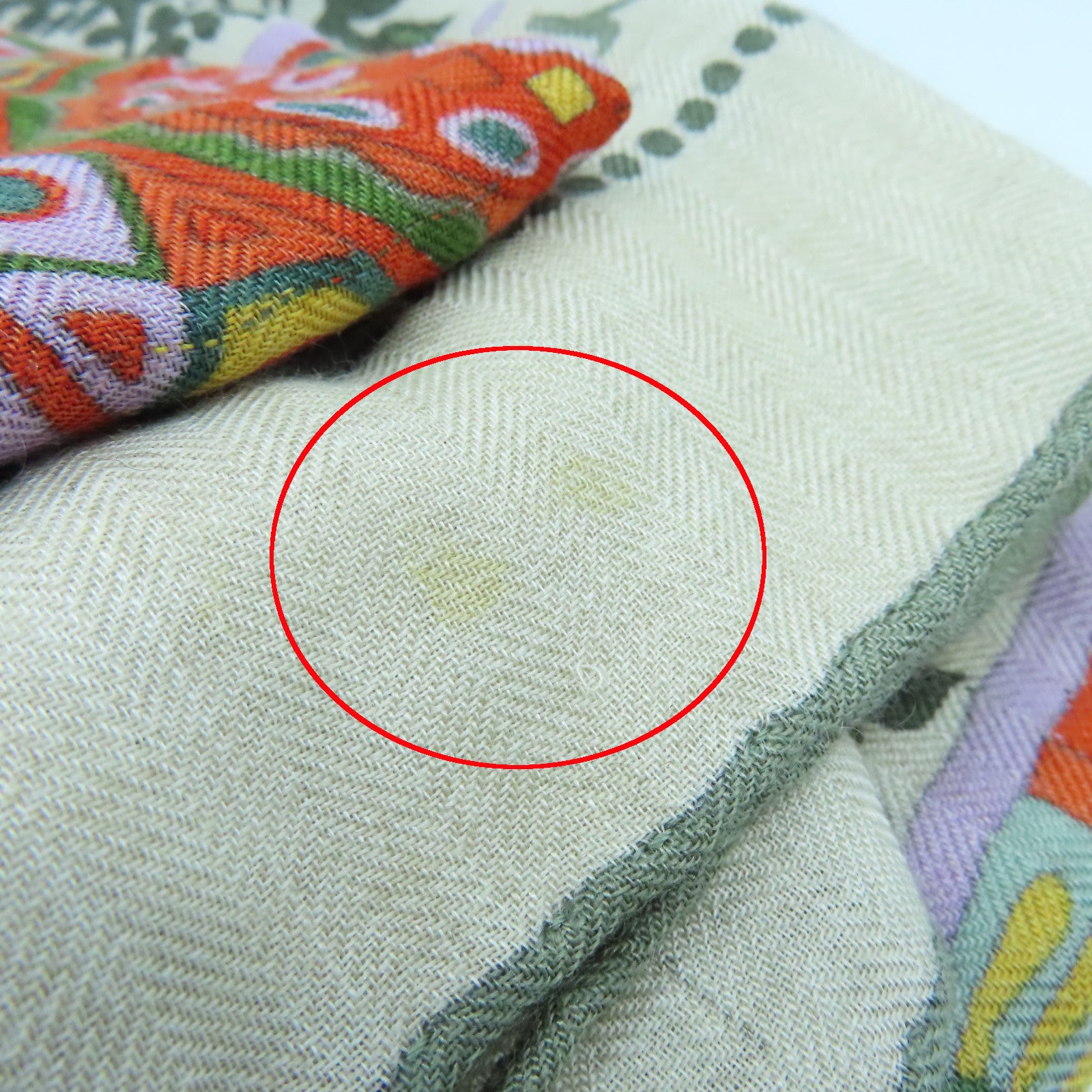 HERMES Cashmere/丝质Scarf丝巾杏色/彩色