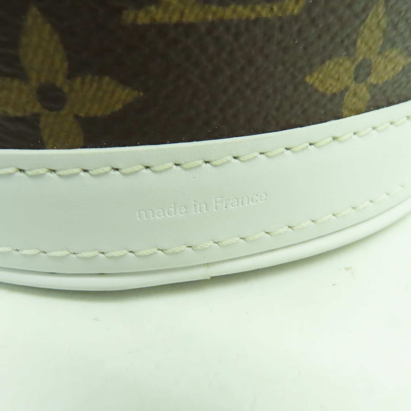 LOUIS VUITTON Monogram Nano Bucket金扣手挽肩背兩用袋啡色/白色