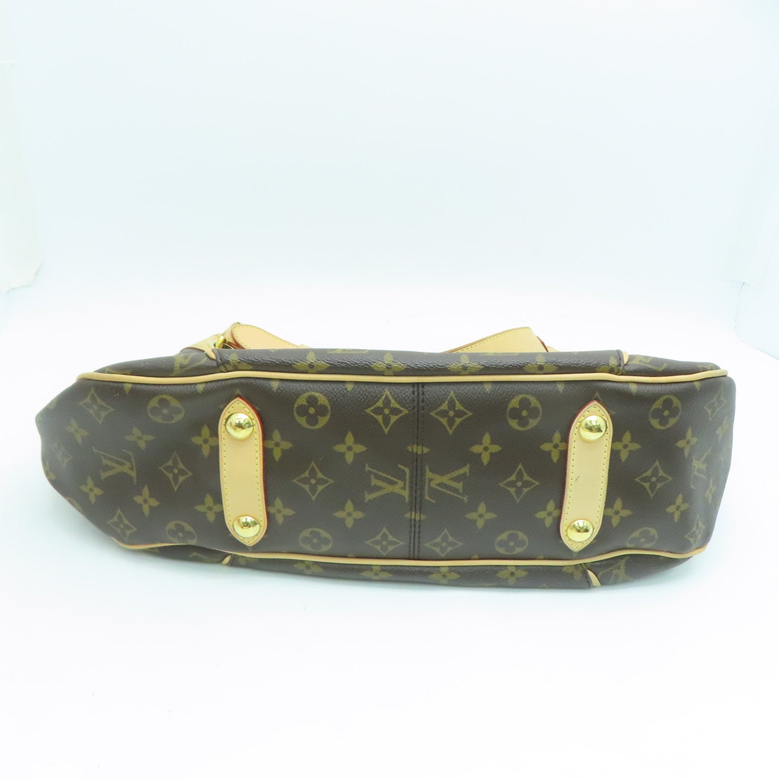 LOUIS VUITTON Monogram Galliera PM金扣肩背袋啡色