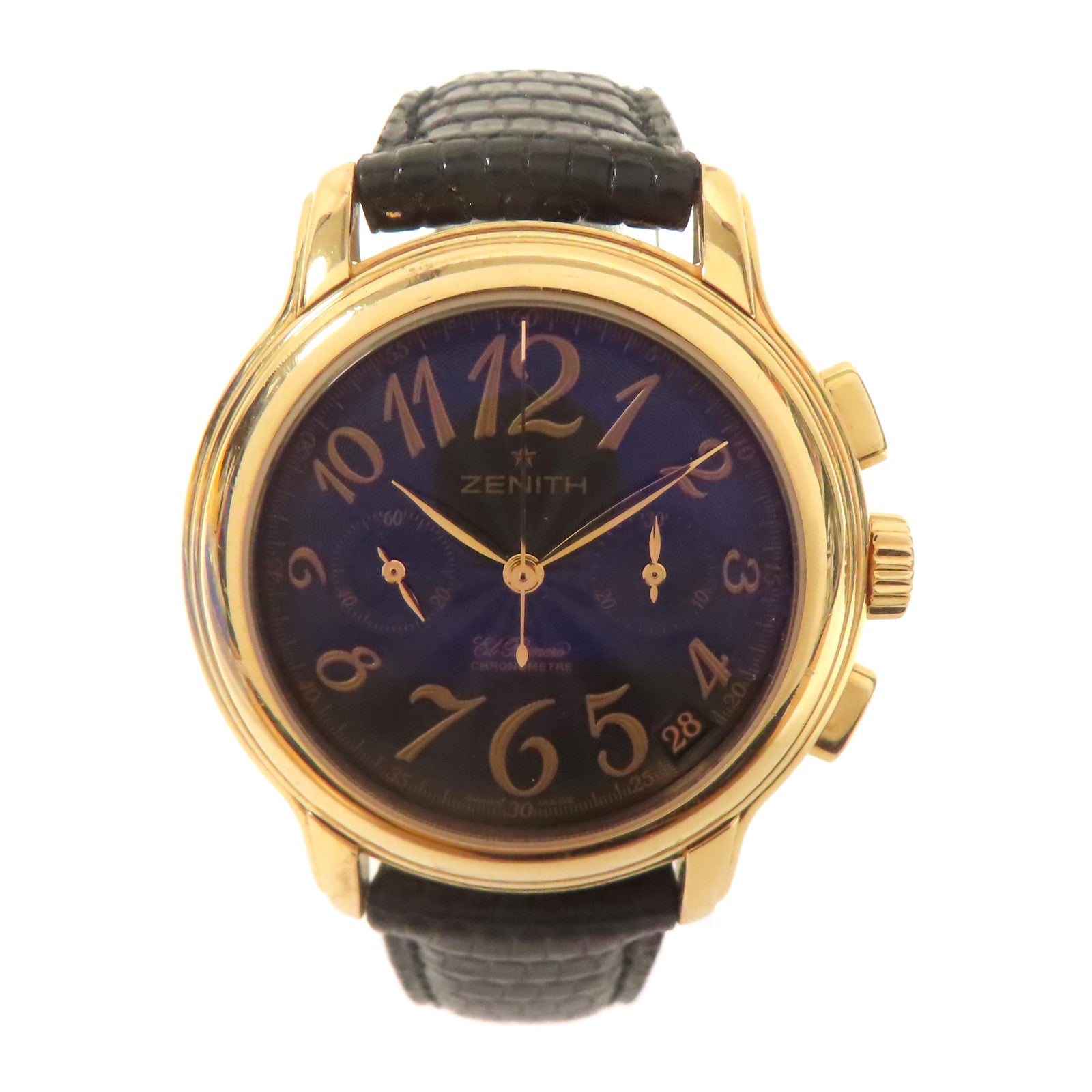 ZENITH 18K黃金Chrono Master手錶自動機芯黑色