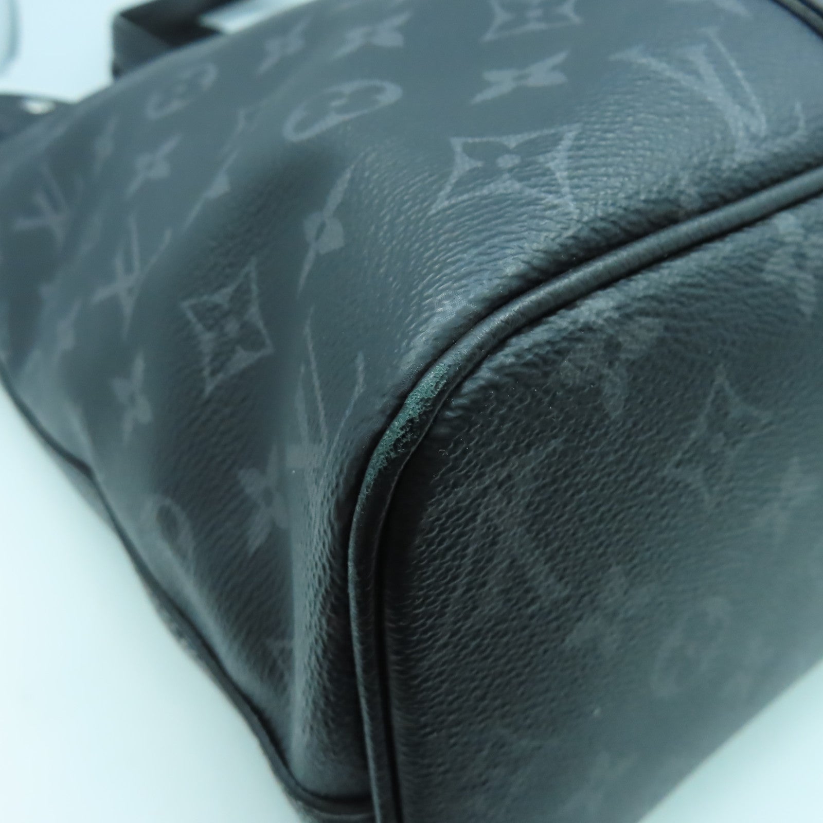 LOUIS VUITTON Monogram Eclipse City Tote Bag Taigarama銀扣手挽肩背兩用袋黑色