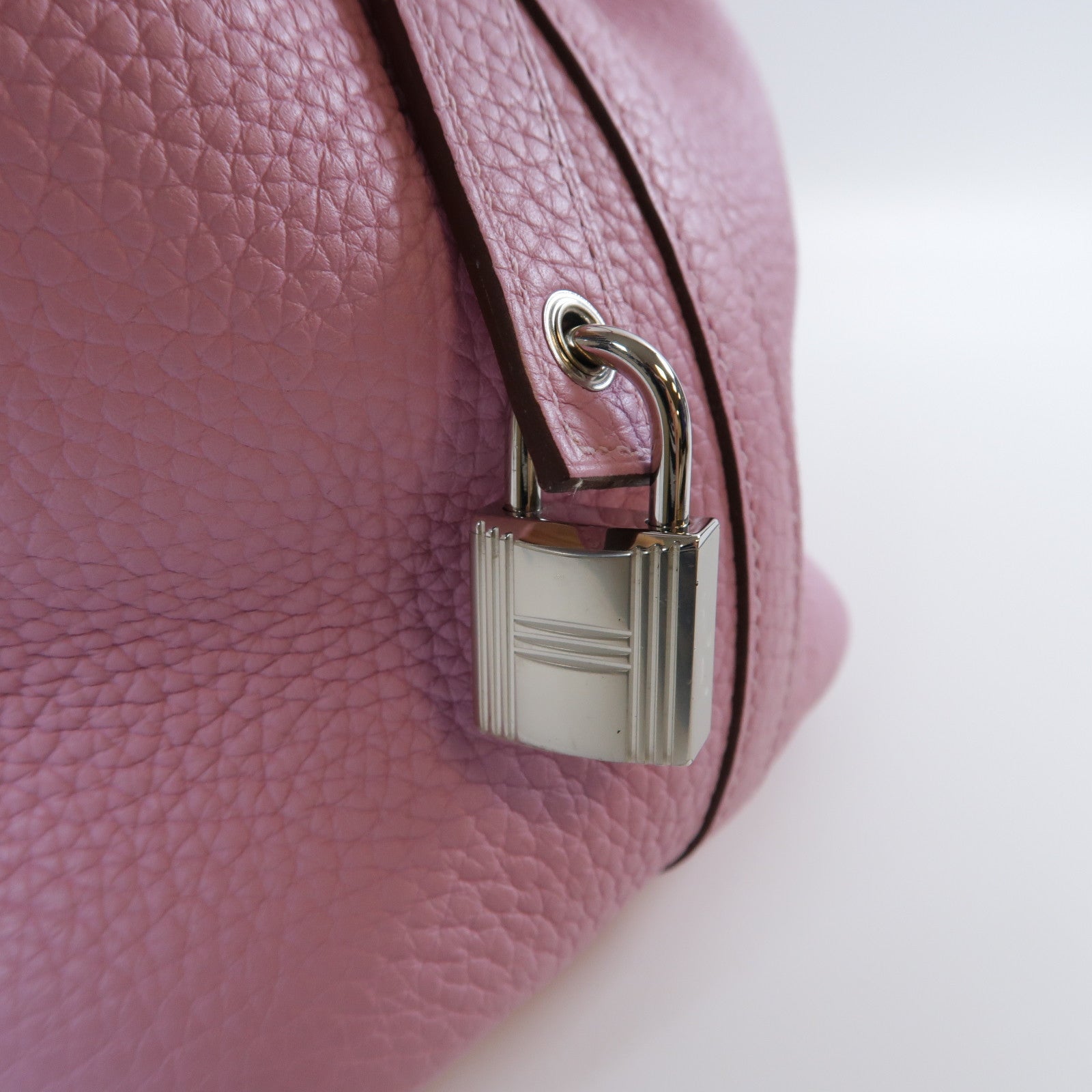HERMES Clemence皮革Picotin PM銀扣手挽袋Mauve Sylvestre錦葵紫色