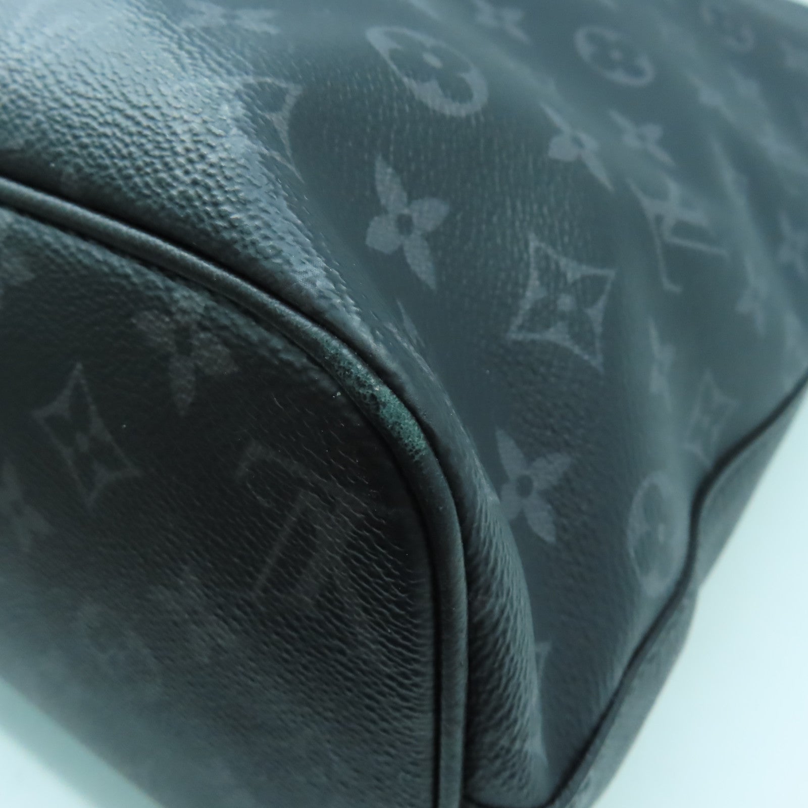 LOUIS VUITTON Monogram Eclipse City Tote Bag Taigarama銀扣手挽肩背兩用袋黑色