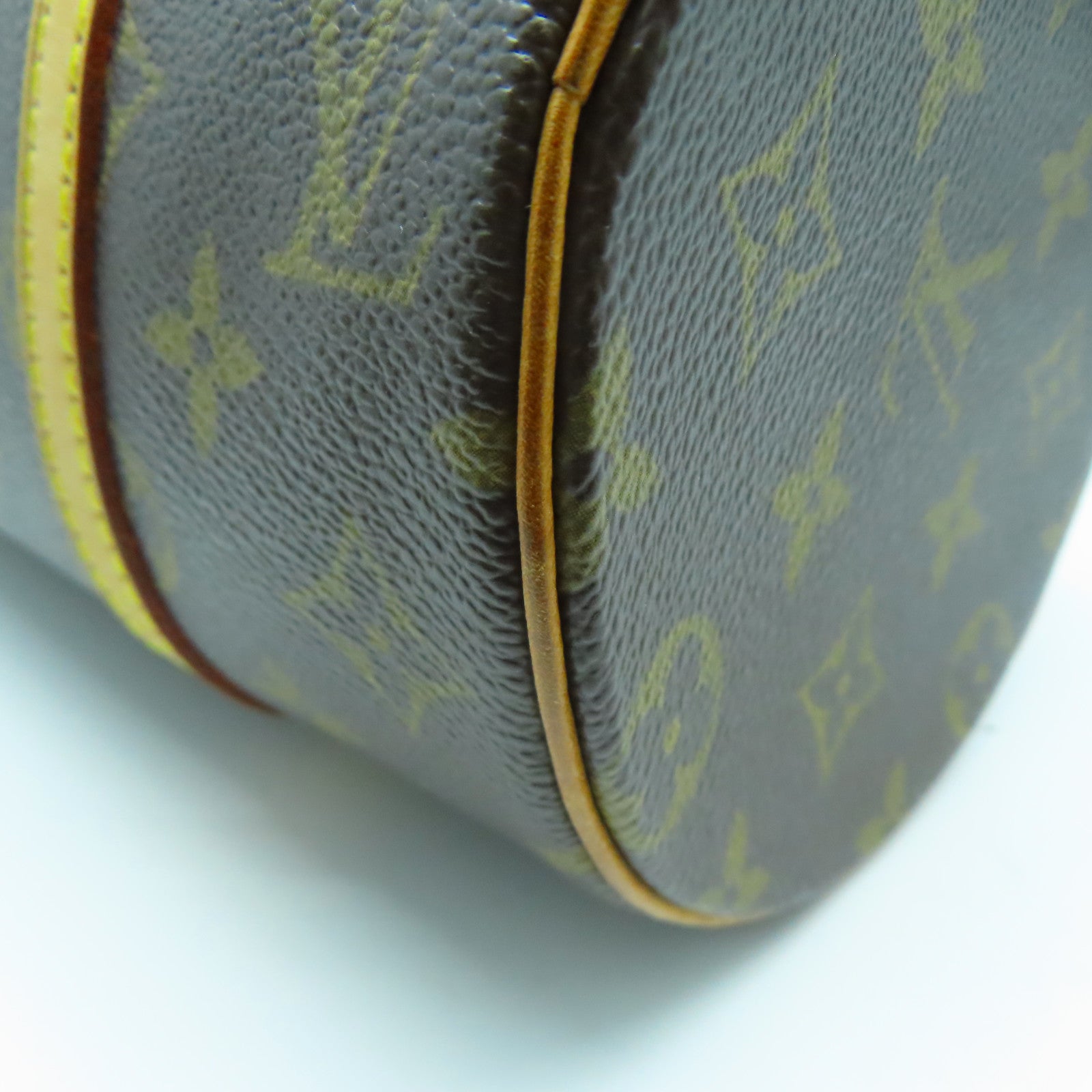 LOUIS VUITTON Monogram Papillon PM金扣手挽袋啡色