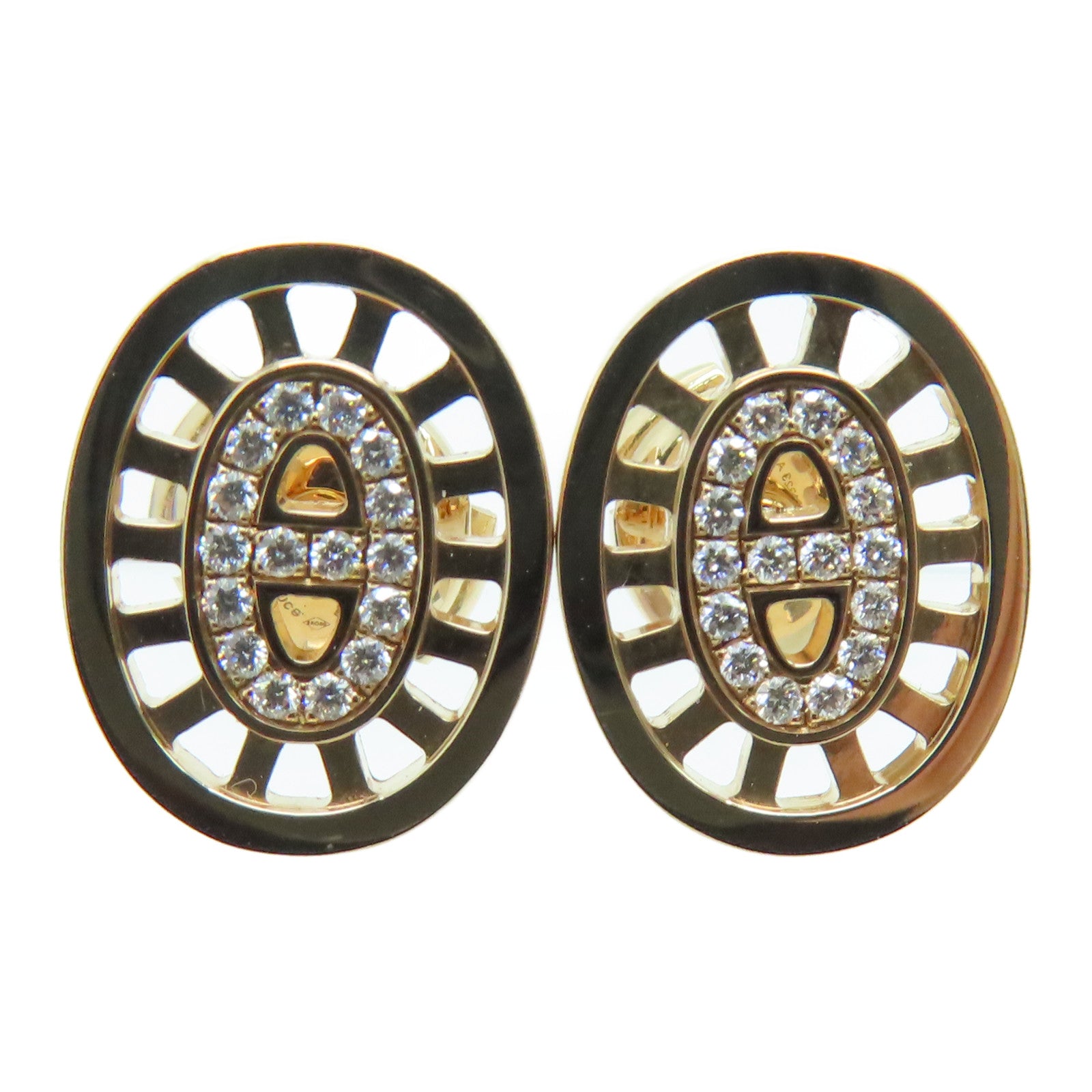 HERMES 18K玫瑰金Chain D'Ancre Divine Stud Earring耳環