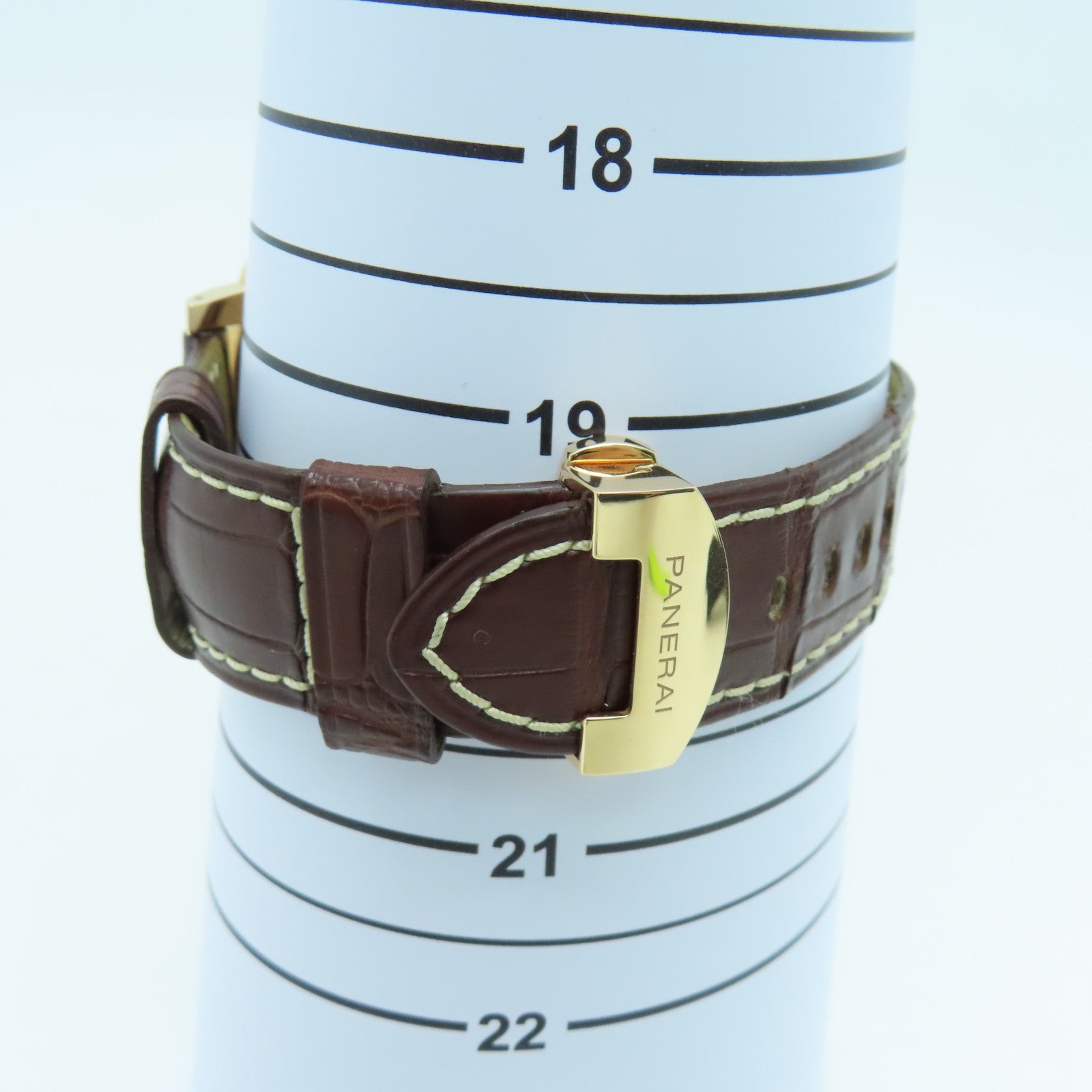 PANERAI Radiomir GMT 18K Rose Gold/Alligator Leather Watch Automatic Movement Brown