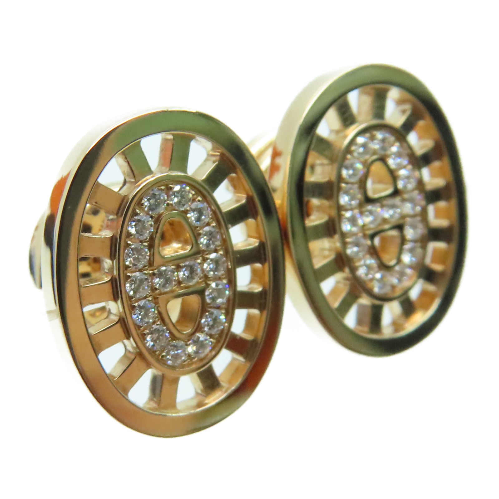 HERMES 18K玫瑰金Chain D'Ancre Divine Stud Earring耳環