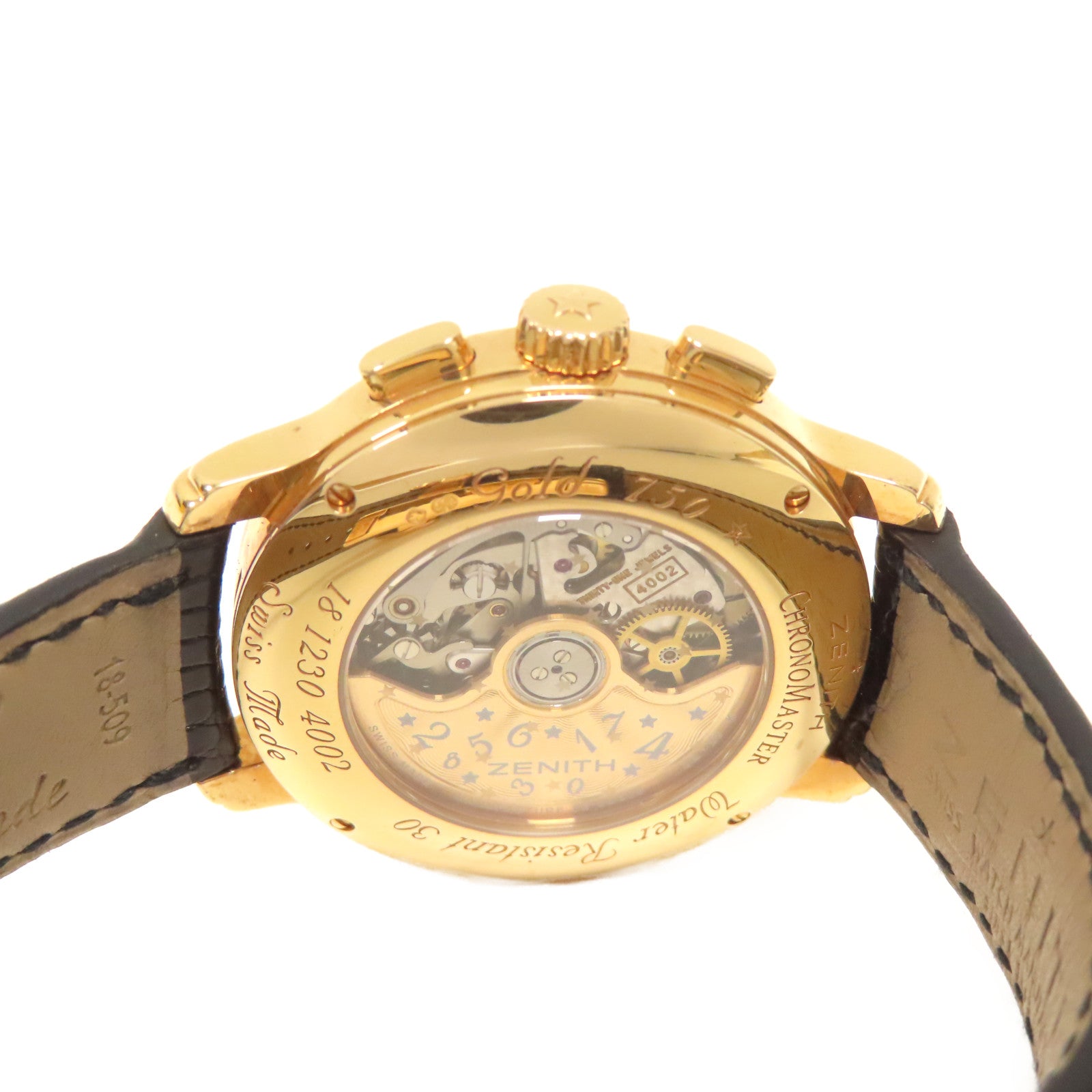 ZENITH 18K黃金Chrono Master手錶自動機芯黑色