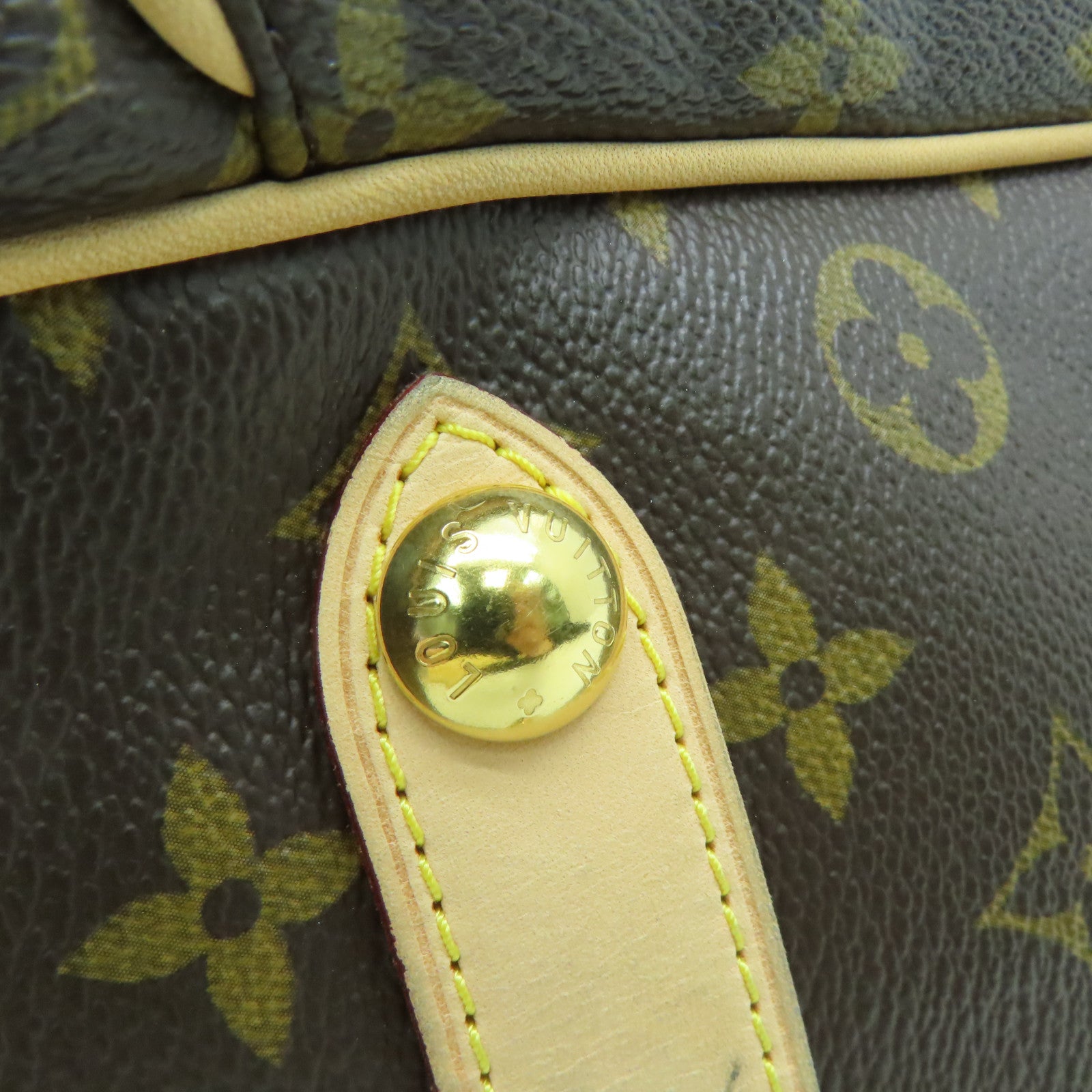 LOUIS VUITTON Monogram Galliera PM金扣肩背袋啡色