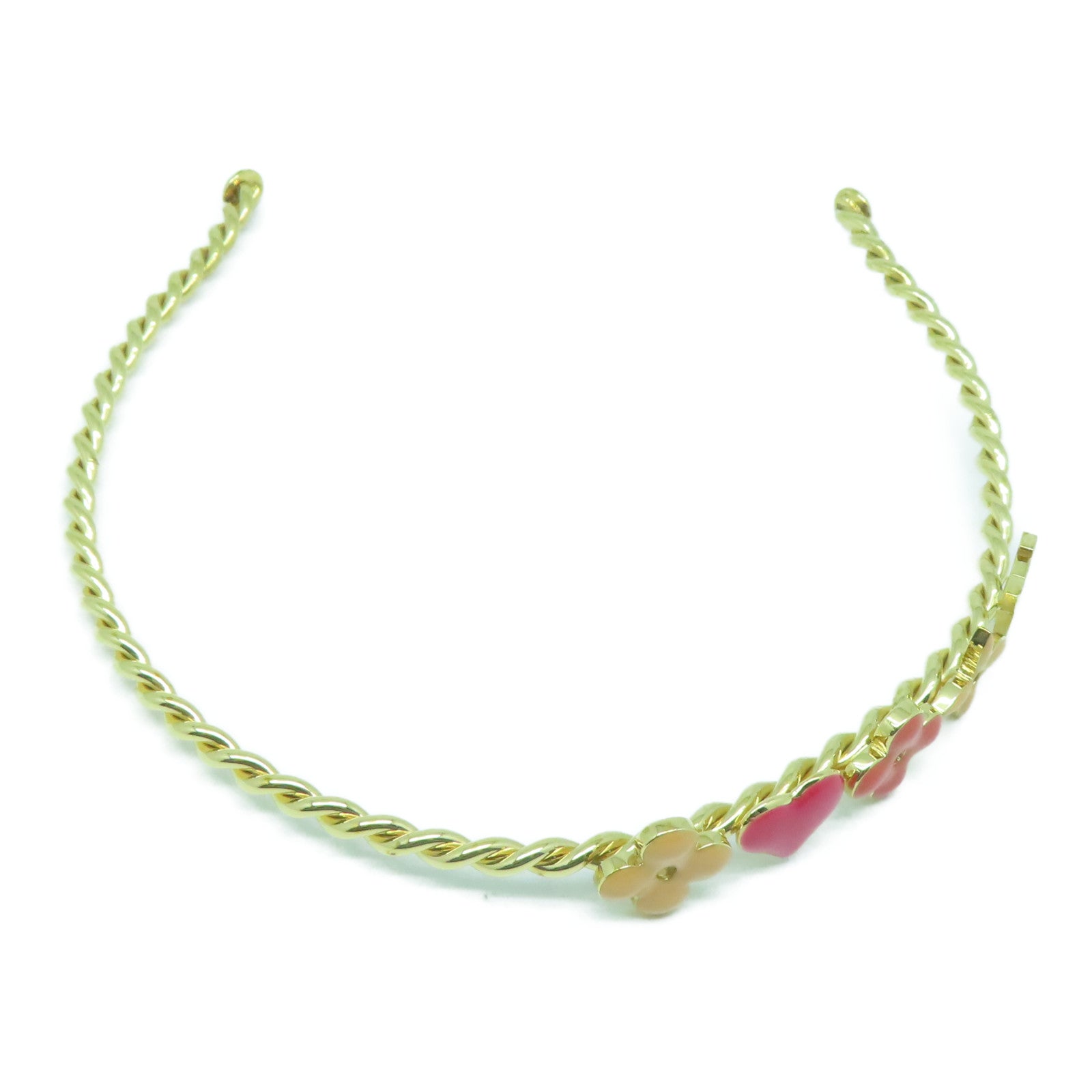 LOUIS VUITTON 金屬Headband頭箍粉紅色/金色