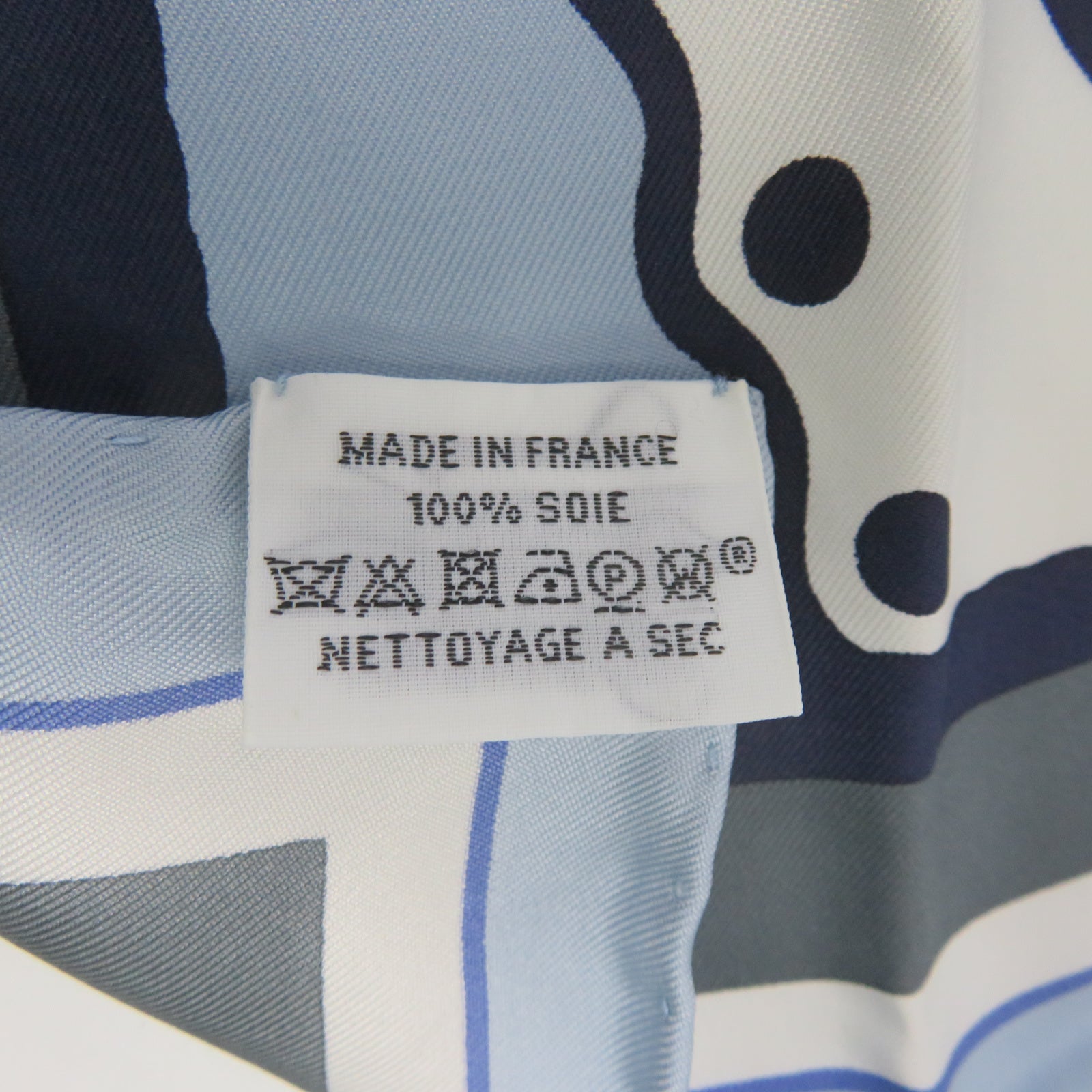 HERMES [Sharp Discount] Silk Scarf Blue