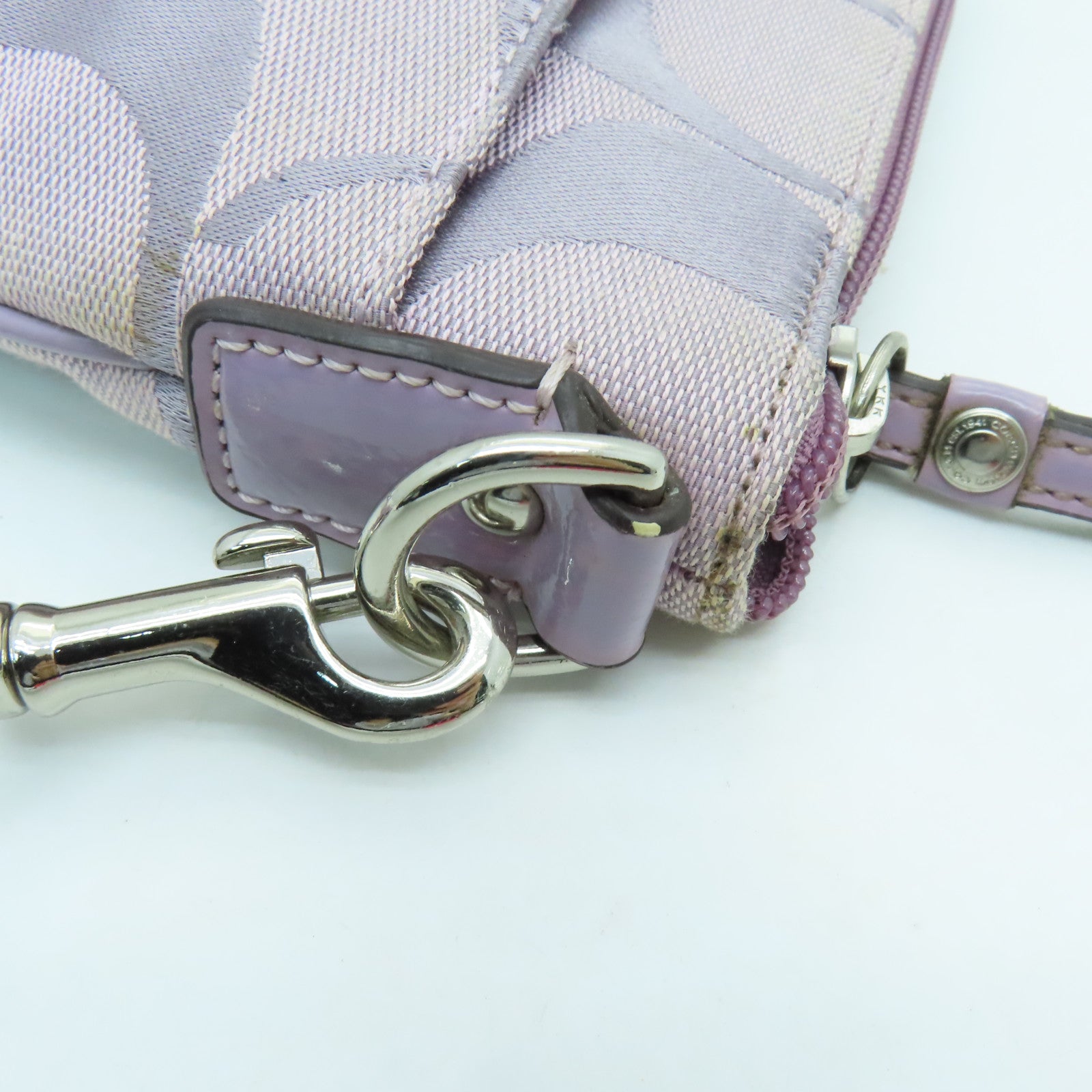 COACH 帆布Shoulder Bag銀扣肩背袋紫色