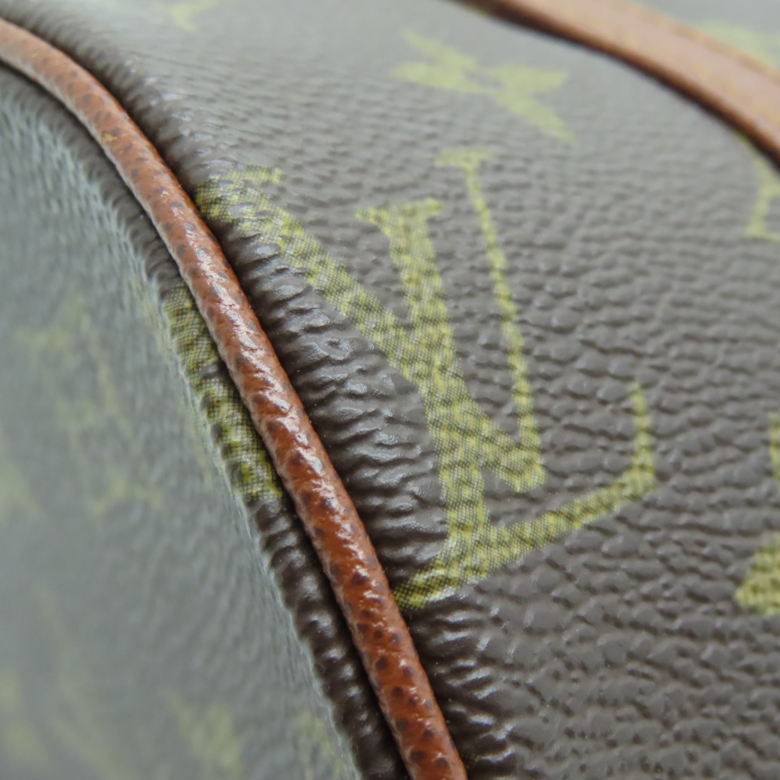 LOUIS VUITTON Monogram Papillon PM金扣肩背袋棕色
