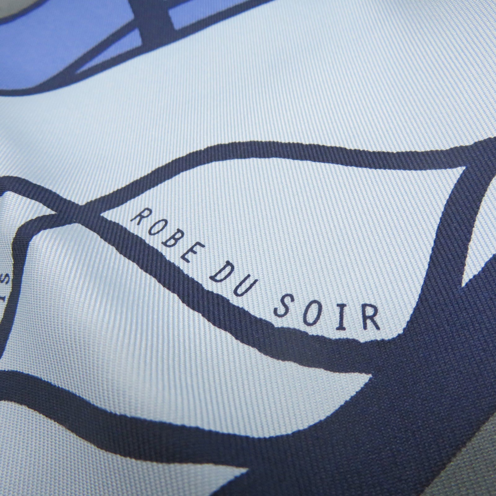 HERMES [Sharp Discount] Silk Scarf Blue