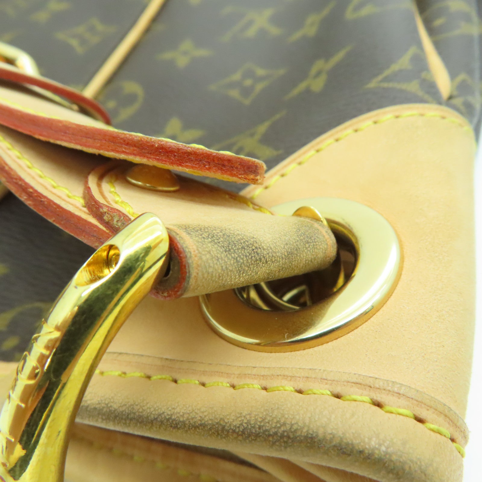 LOUIS VUITTON Monogram Galliera PM金扣肩背袋啡色