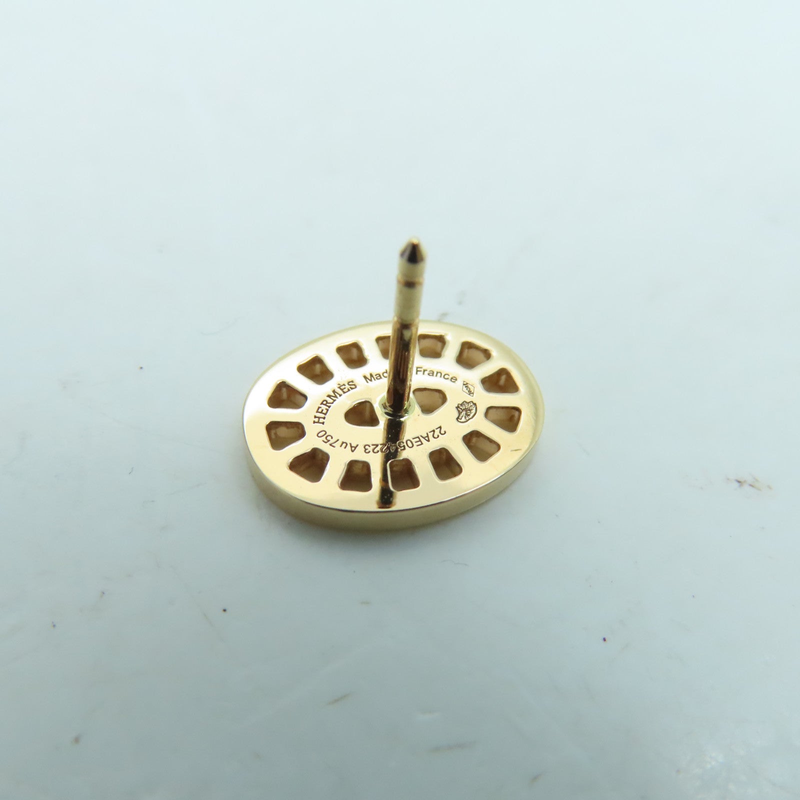 HERMES 18K玫瑰金Chain D'Ancre Divine Stud Earring耳環