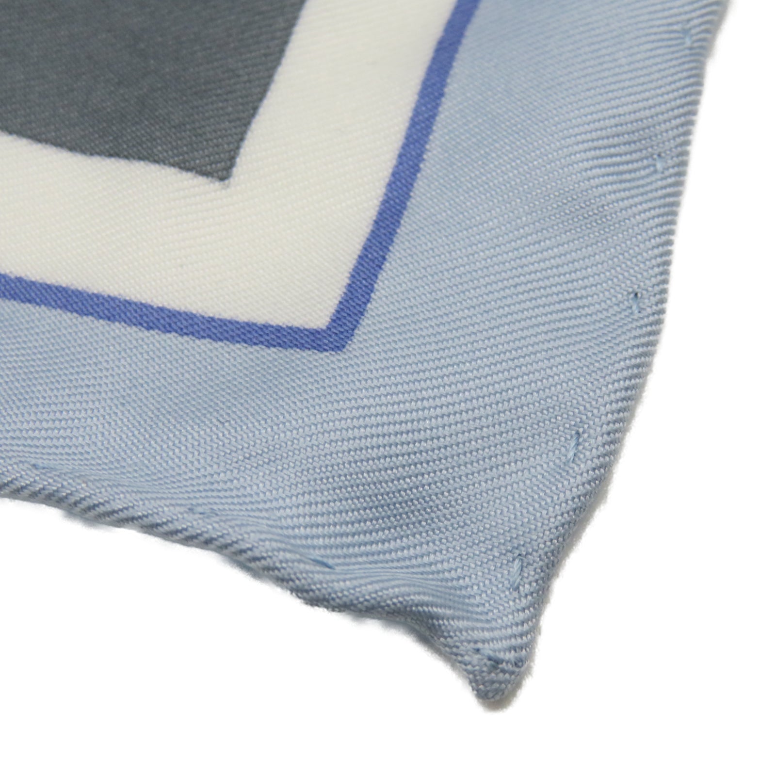 HERMES [Sharp Discount] Silk Scarf Blue