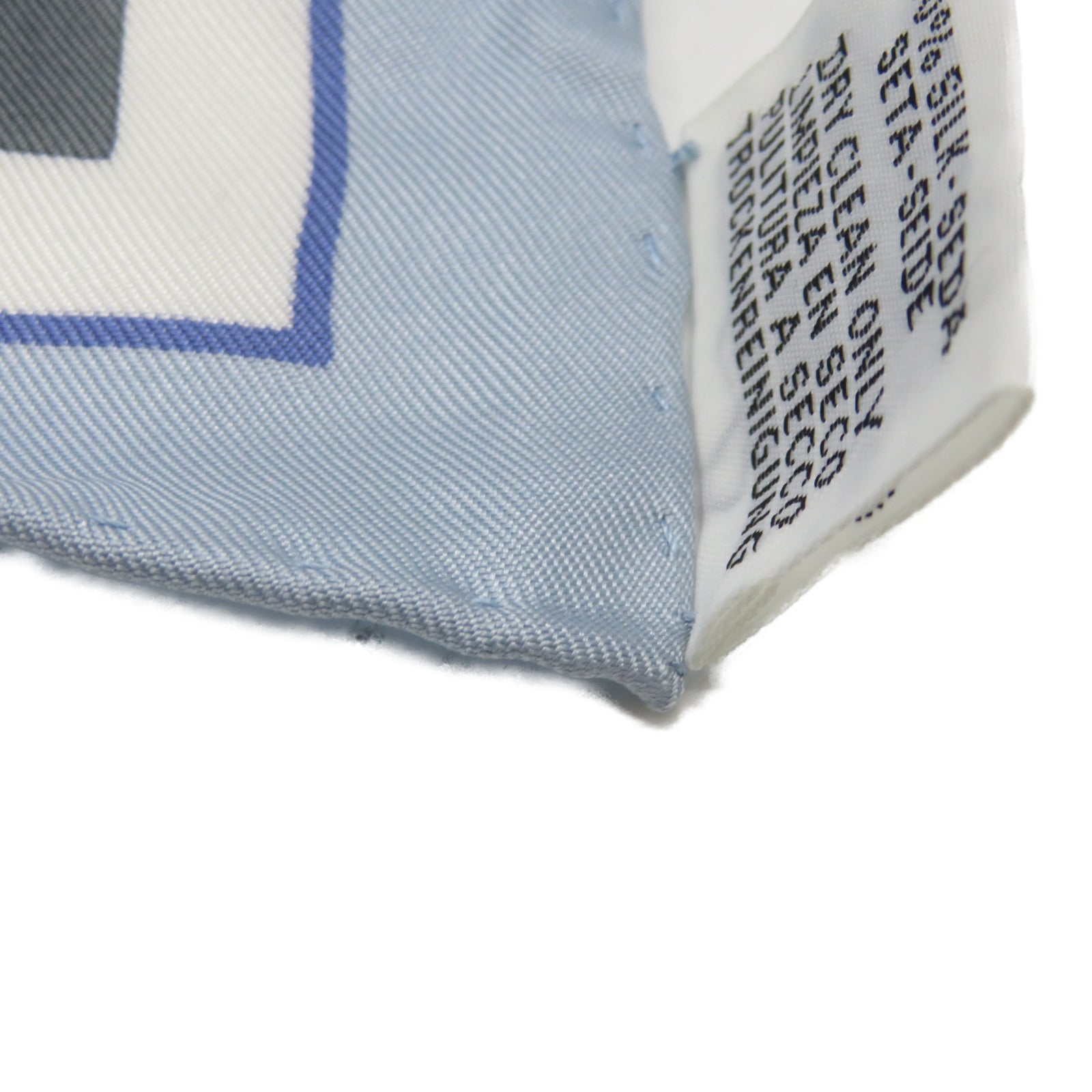HERMES [Sharp Discount] Silk Scarf Blue