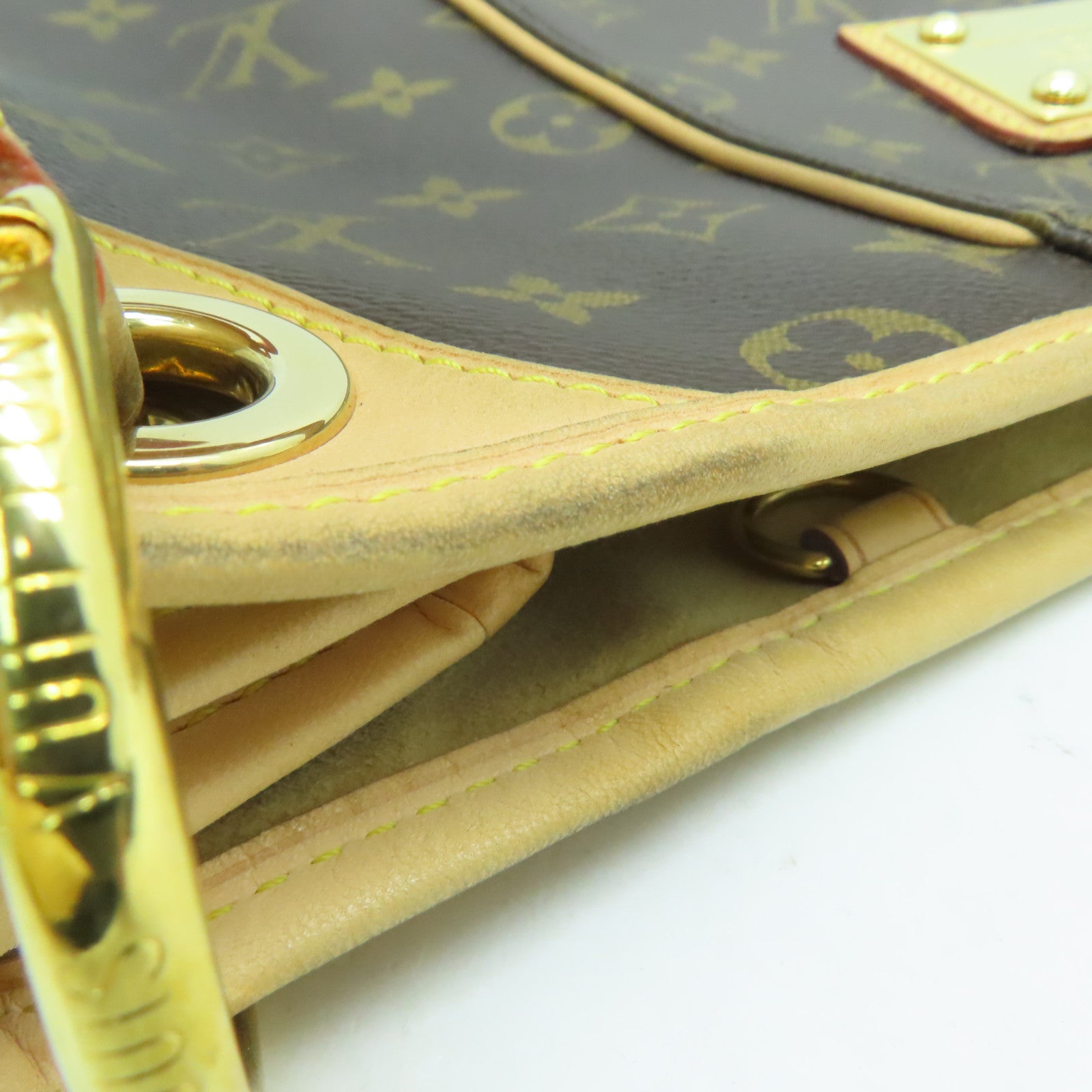 LOUIS VUITTON Monogram Galliera PM金扣肩背袋啡色