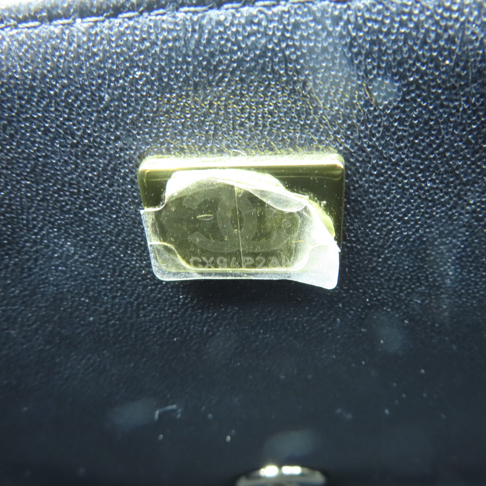 CHANEL 菱格牛皮皮革Chain Shoulder Bag金扣肩背袋黑色/白色