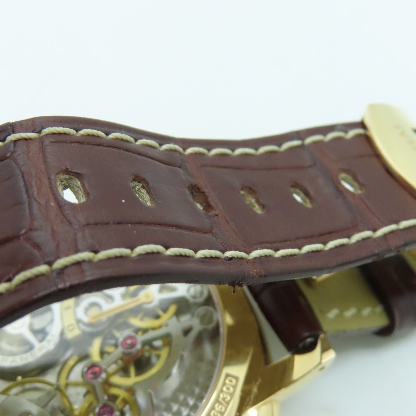 PANERAI Radiomir GMT 18K Rose Gold/Alligator Leather Watch Automatic Movement Brown