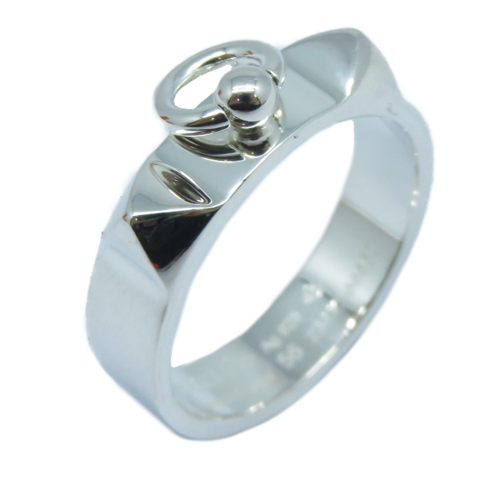 HERMES 925純銀Bague Collier de Chien戒指US#7.5銀色