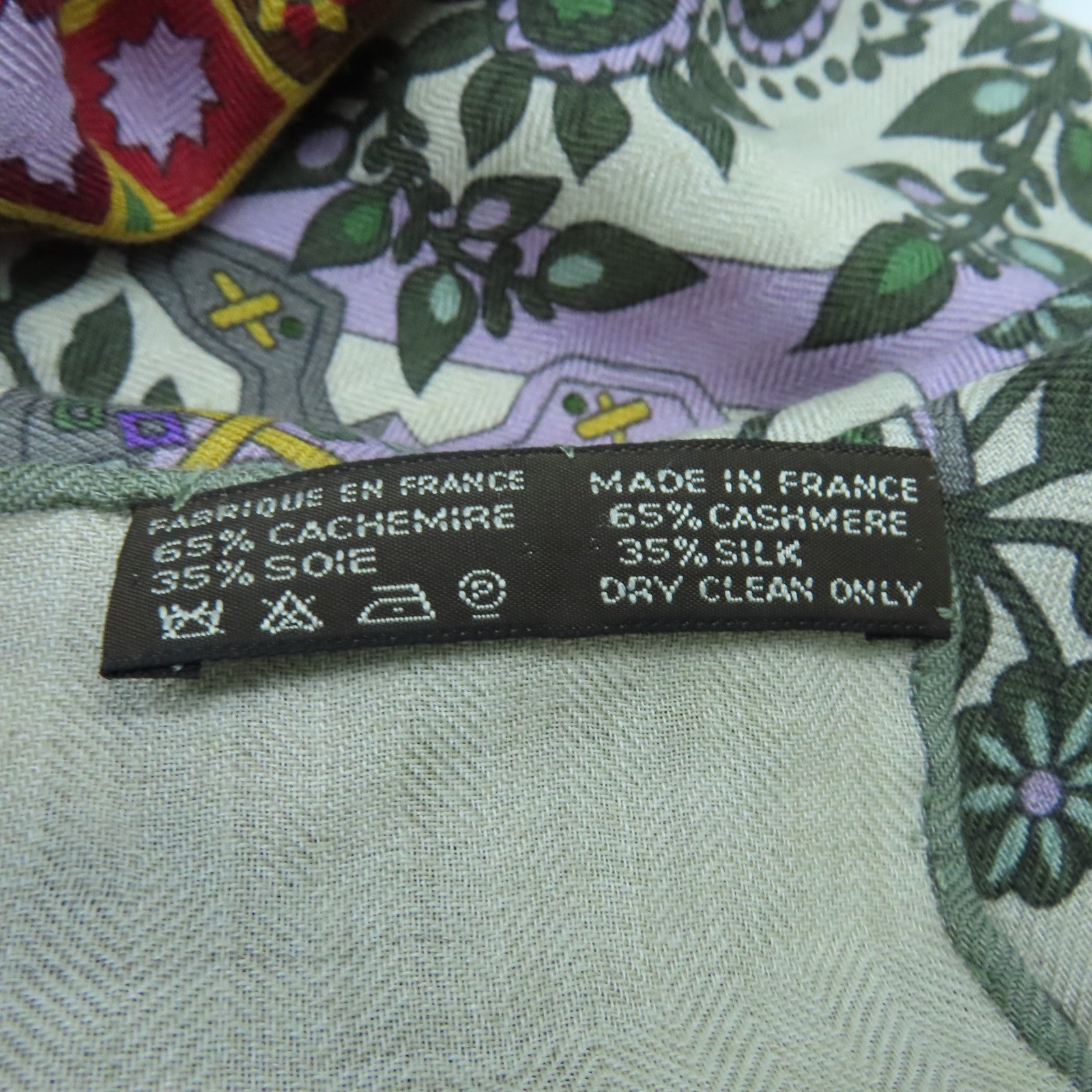 HERMES Cashmere/丝质Scarf丝巾杏色/彩色