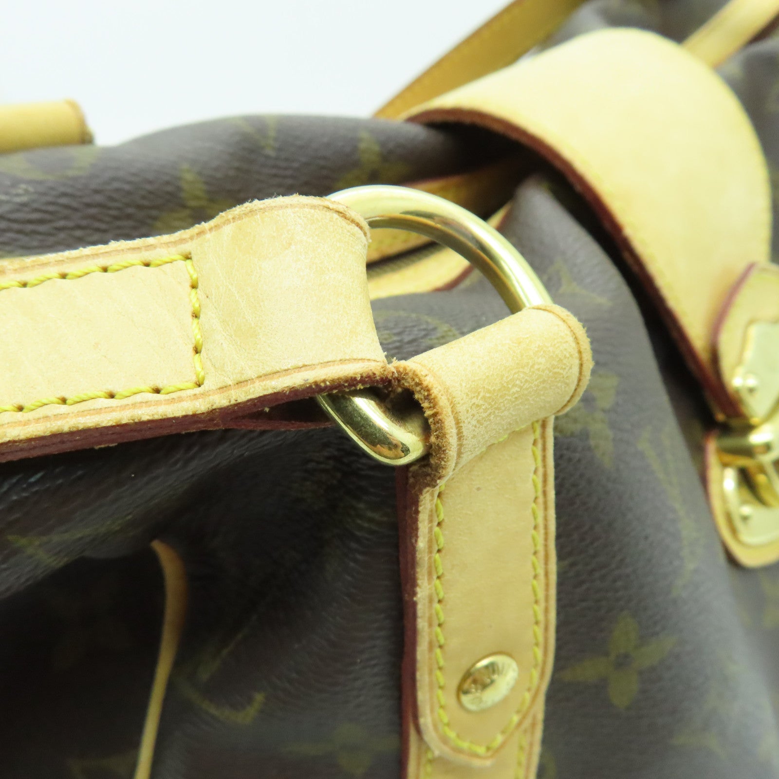 LOUIS VUITTON Monogram Stresa PM金扣肩背袋棕色
