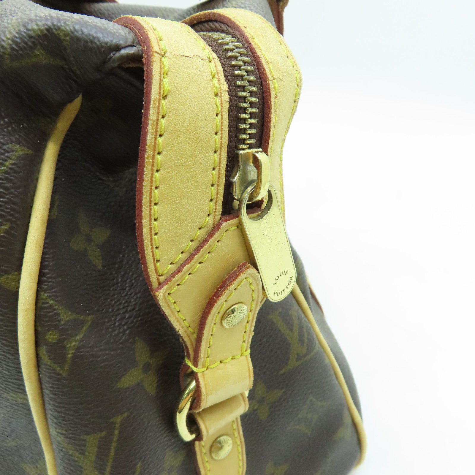 LOUIS VUITTON Monogram Stresa PM金扣肩背袋棕色