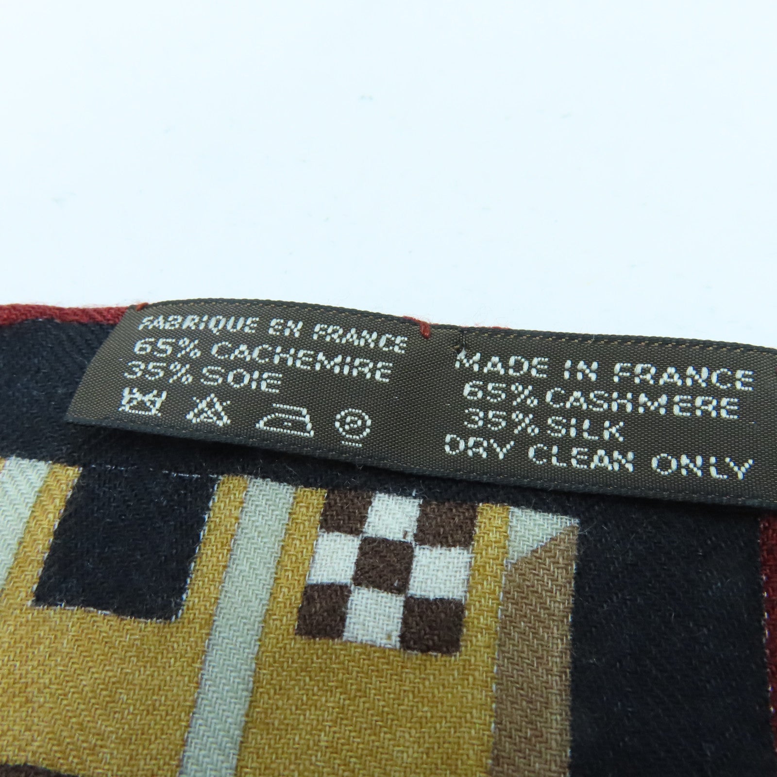 HERMES Cashmere/丝质Scarf丝巾啡色/彩色