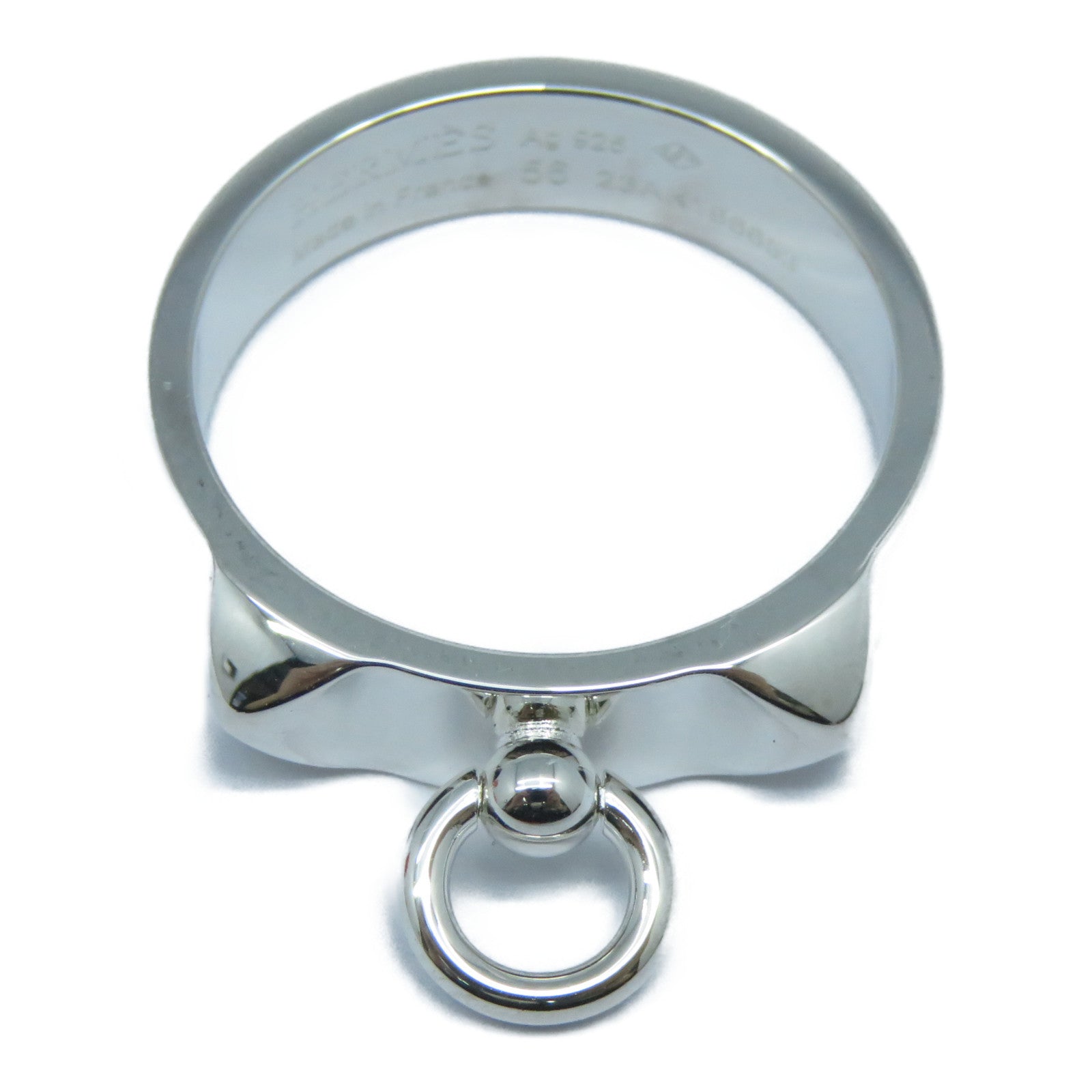 HERMES 925純銀Bague Collier de Chien戒指US#7.5銀色