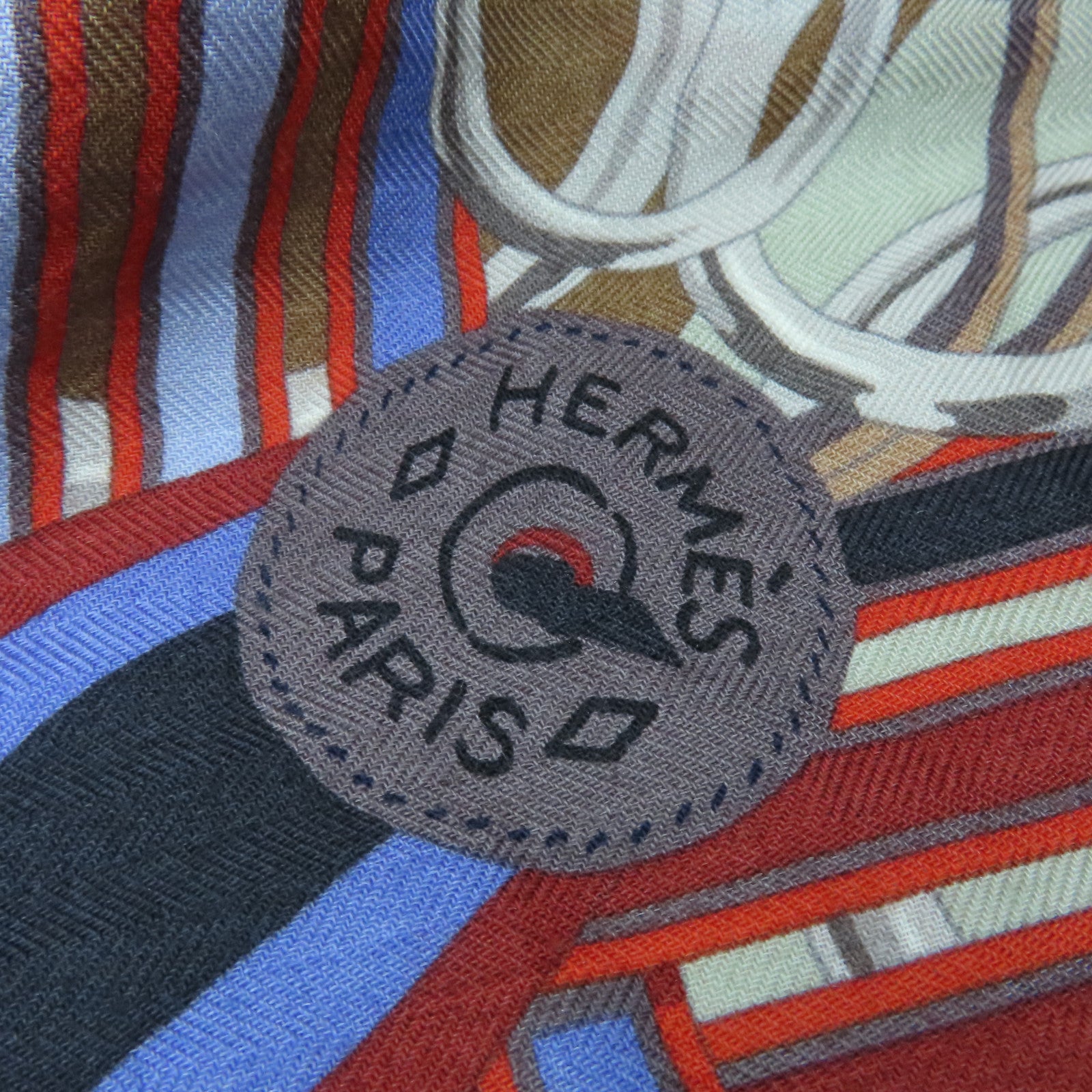 HERMES Cashmere/丝质Scarf丝巾啡色/彩色
