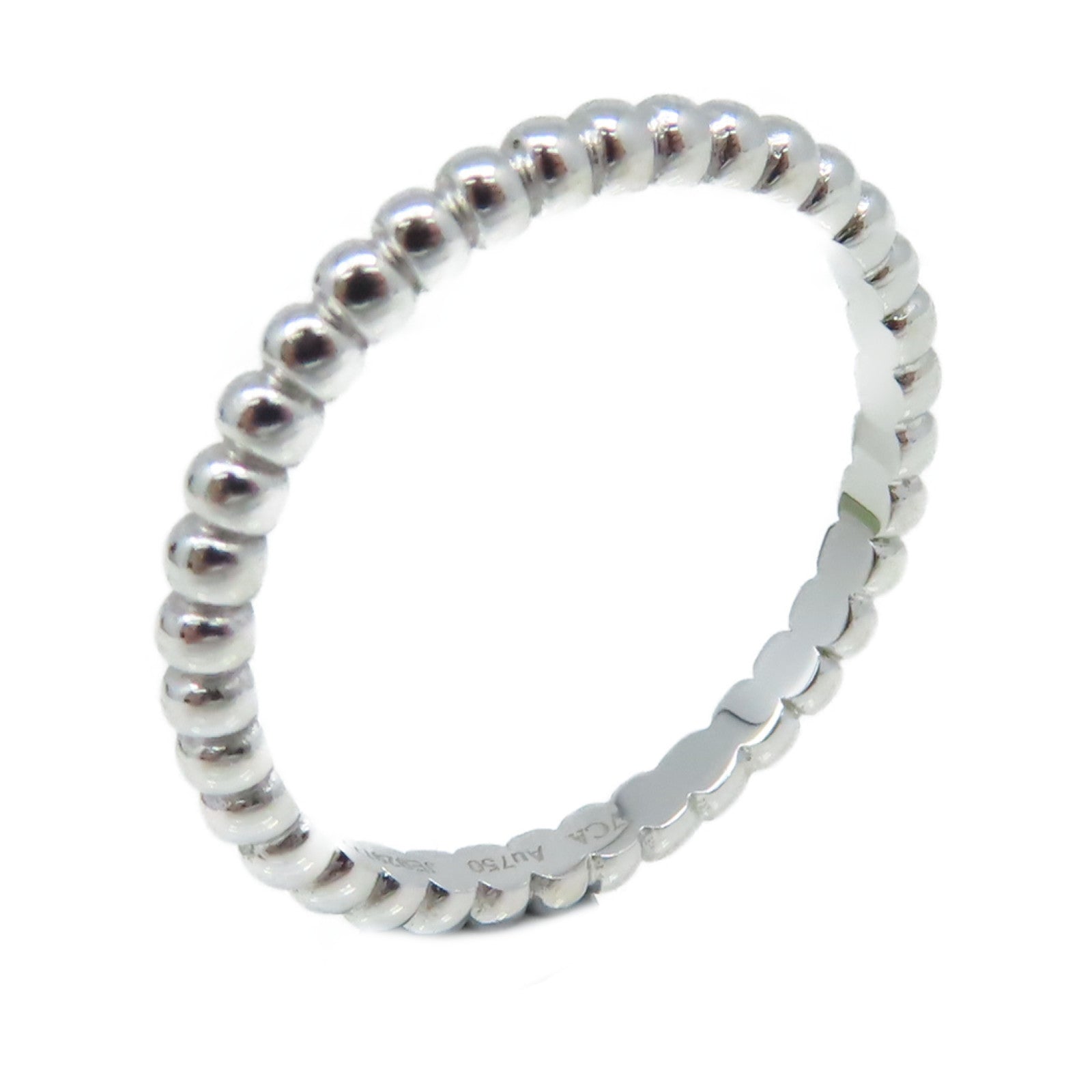 Van Cleef & Arpels 18K白金Perlee Pearls of Gold Ring戒指US#51